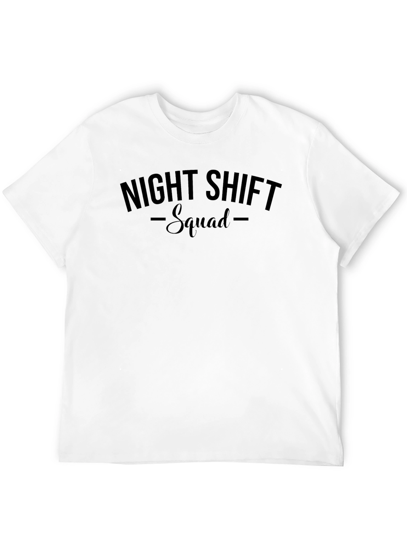 Black Night Shift Squad T-Shirt - Black Crew Neck Tee view 12