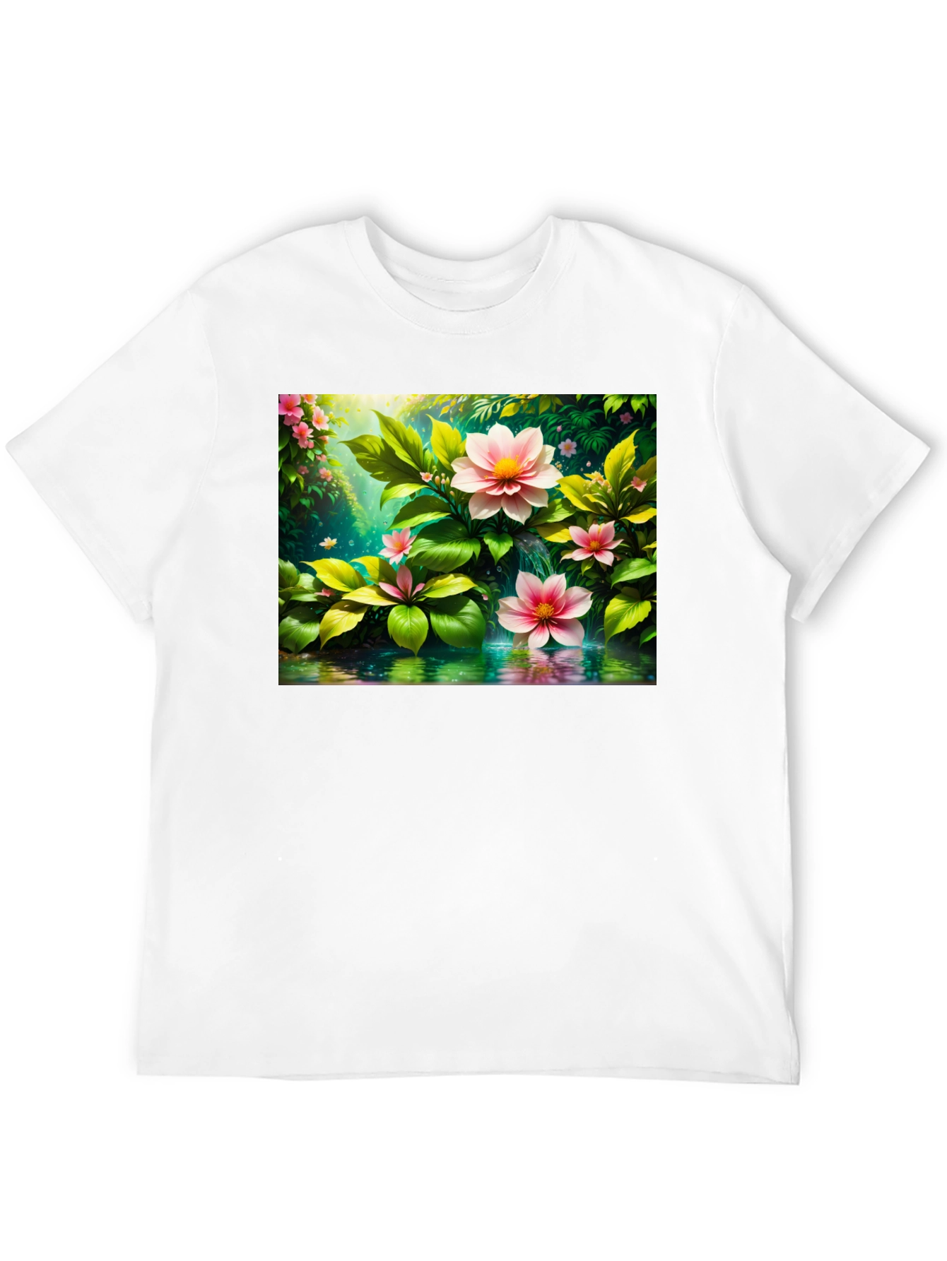 Black Floral Bloom T-Shirt - Nature Inspired Tee view 12