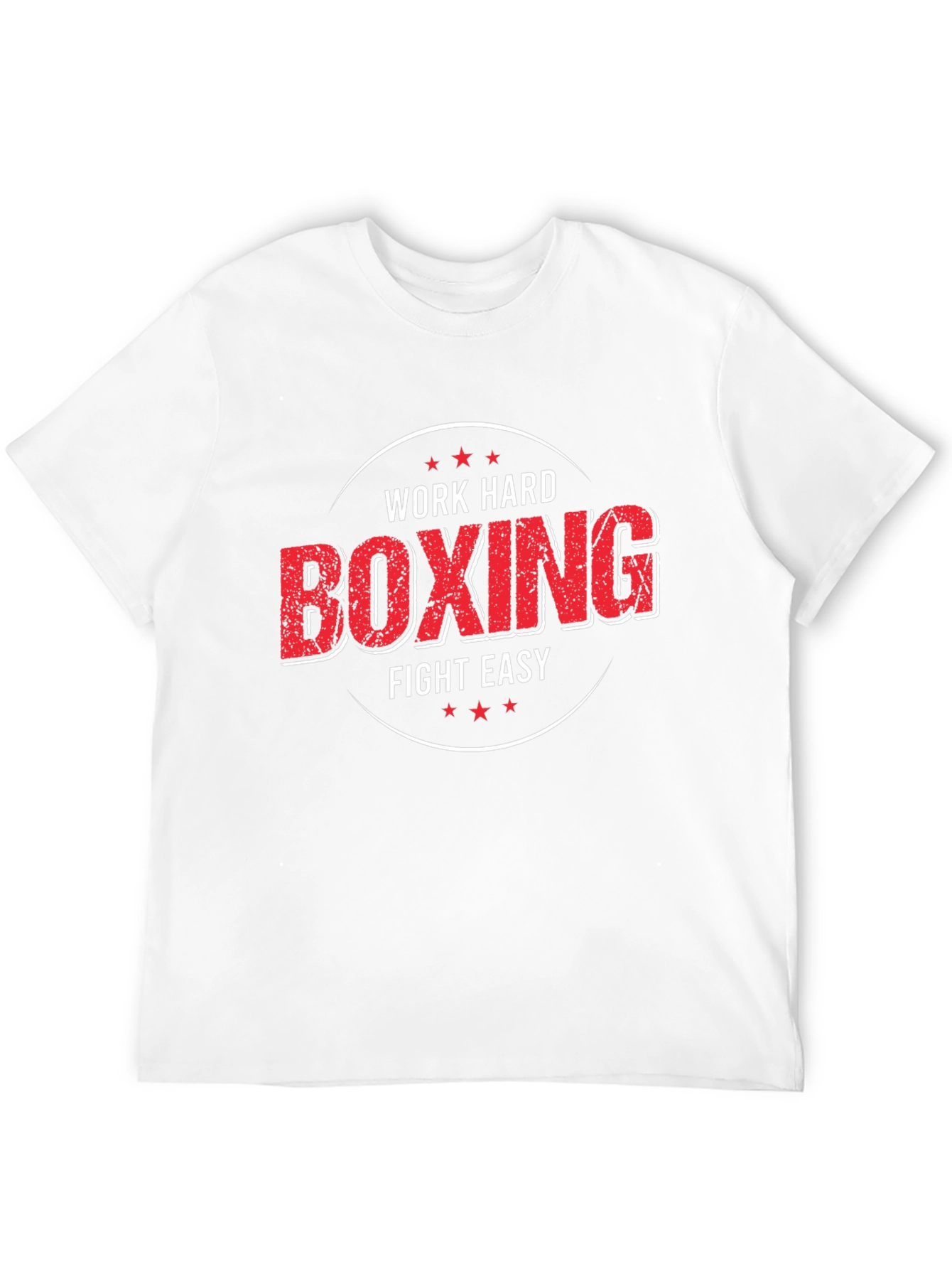 Black Work Hard Boxing Fight Easy Graphic T-Shirt view 12