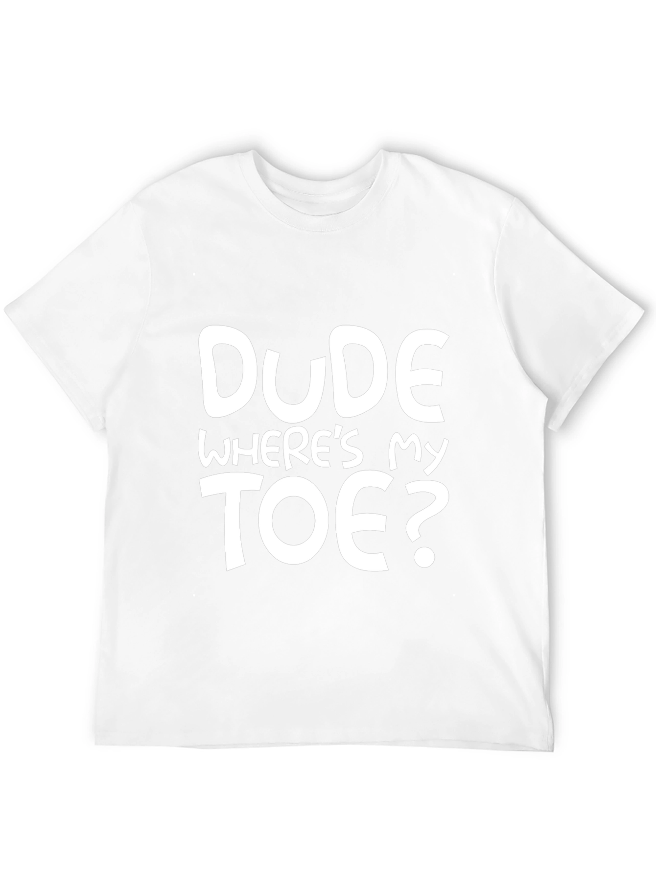 Black Dude Where's My Toe Funny Graphic T-Shirt view 12