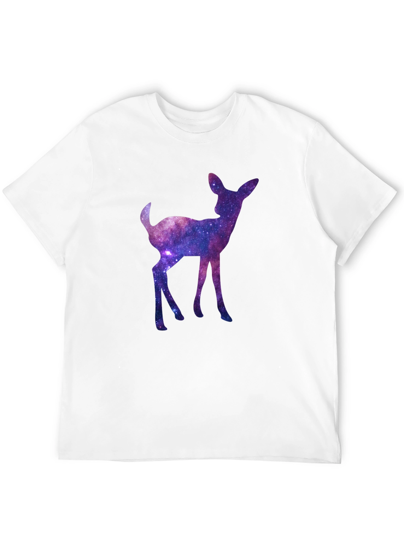 Black Galaxy Deer Graphic Tee - Cosmic Fawn T-Shirt view 12