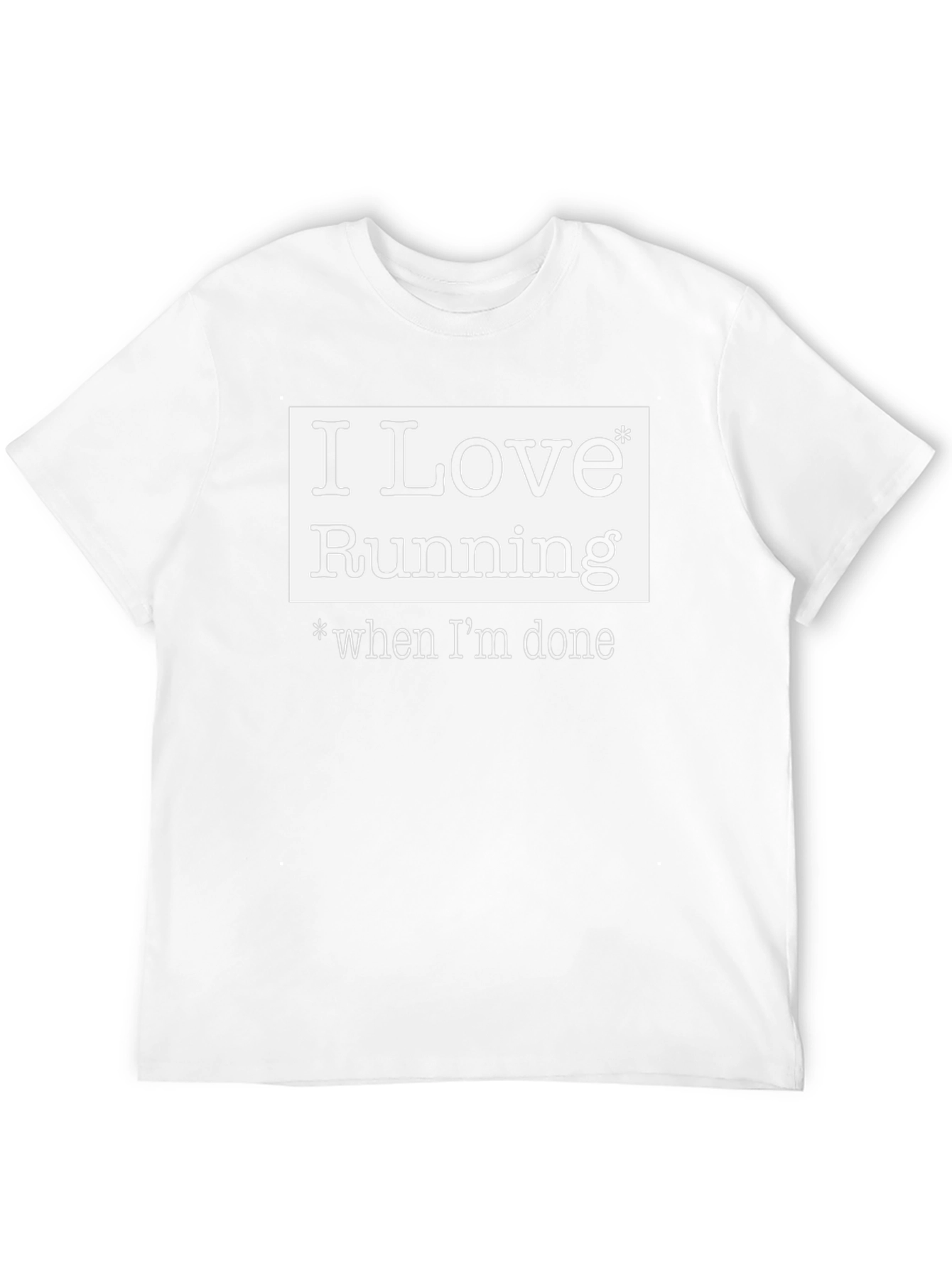 Black I Love Running Funny T-Shirt view 12