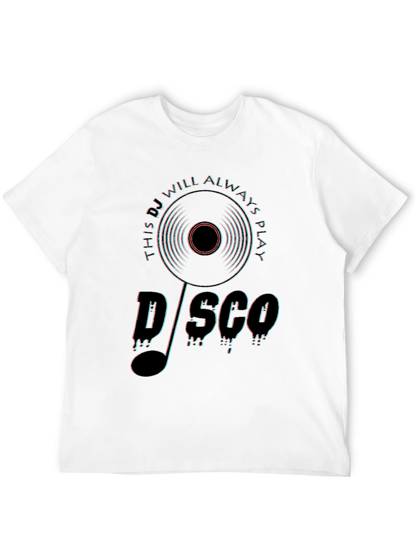 Black Retro Disco DJ T-Shirt view 12