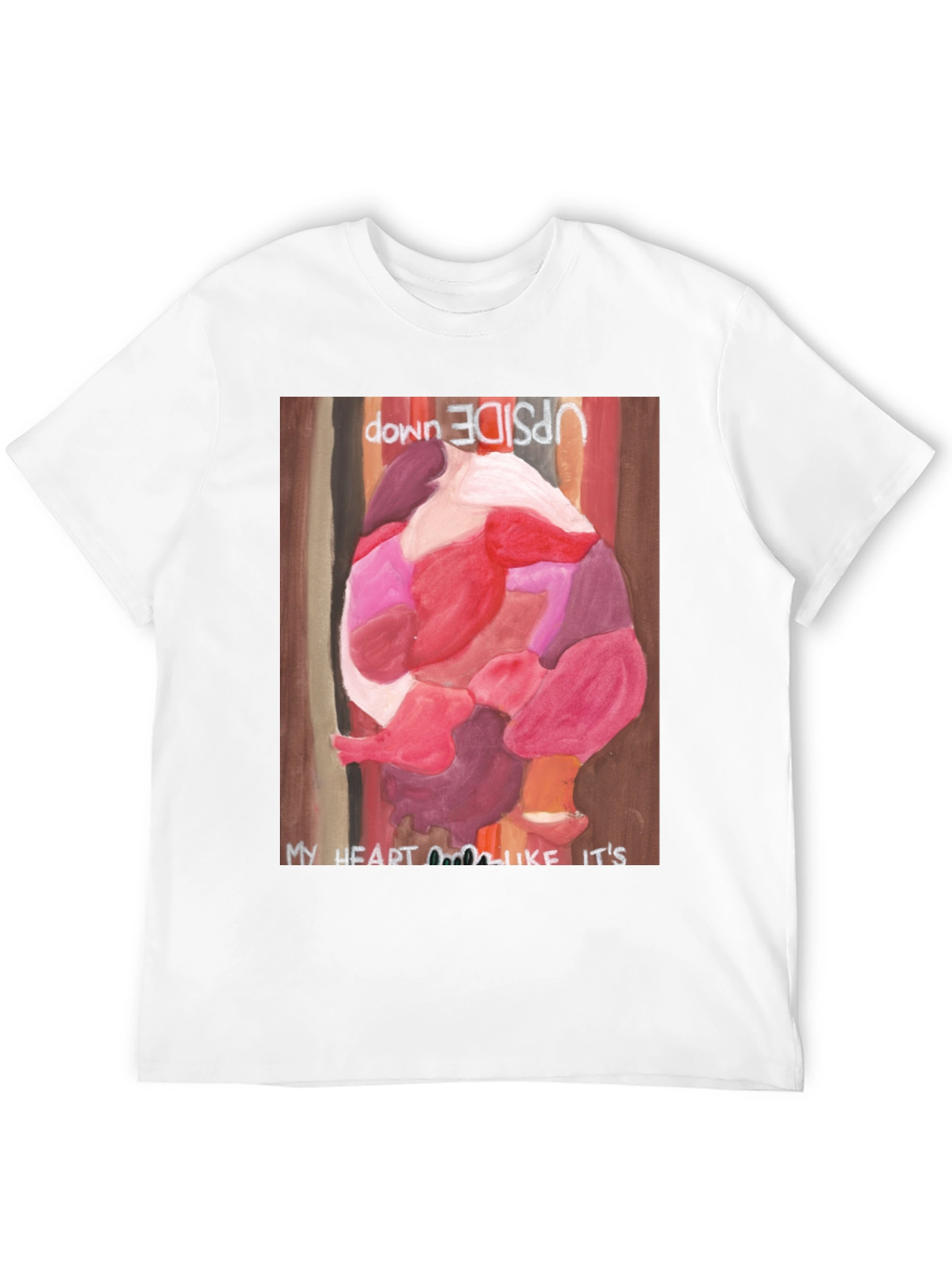 Black Upside Down Heart Graphic Tee view 12