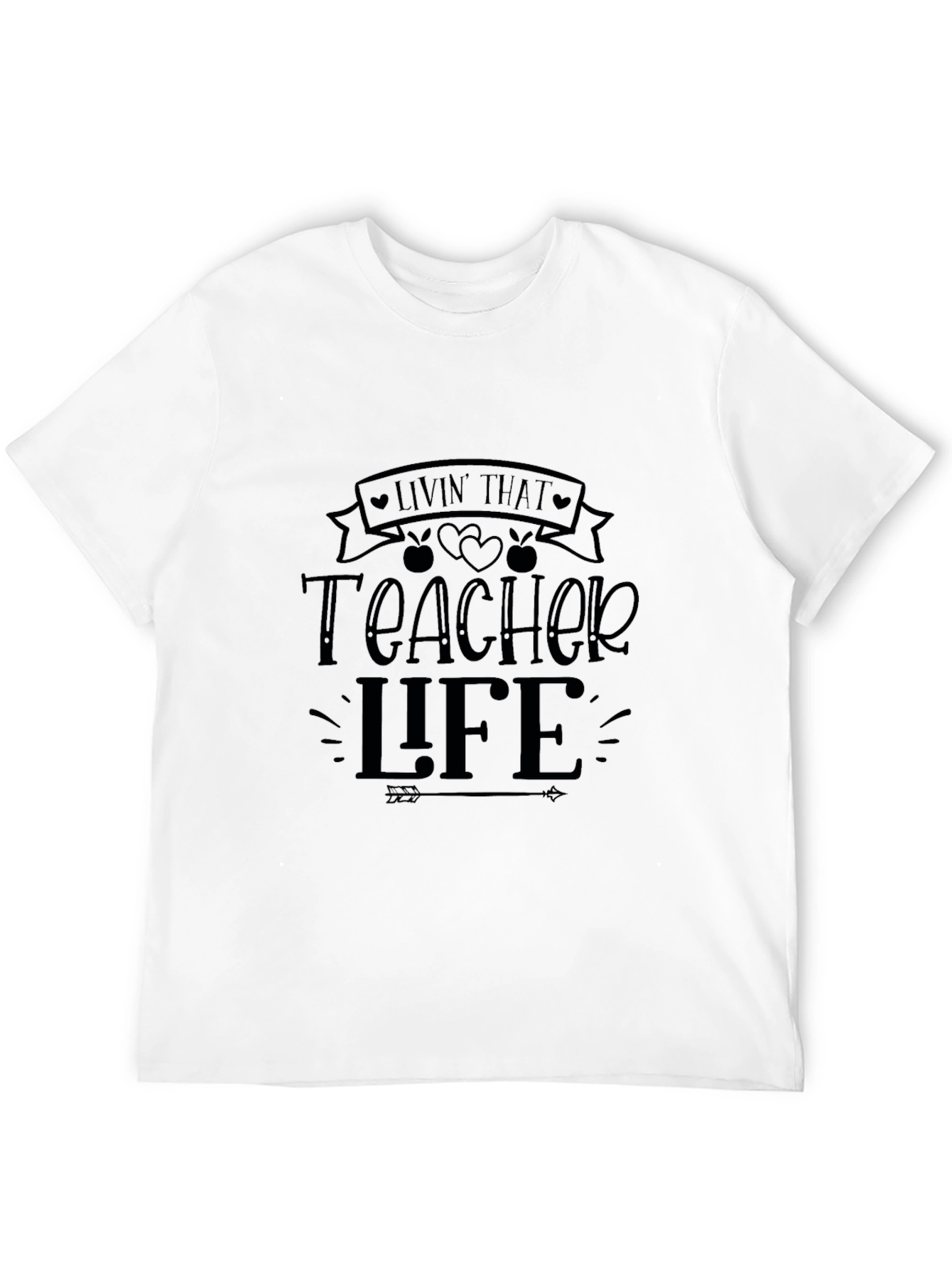 Black Teacher Life Black T-Shirt view 12