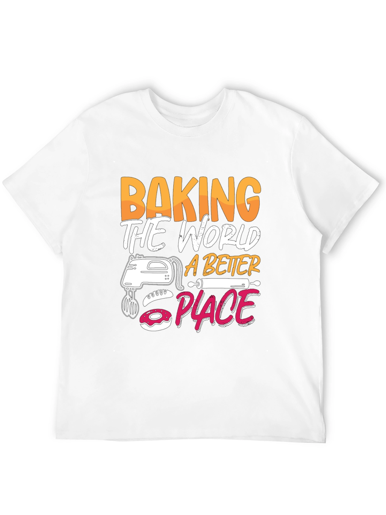 Black Baking the World a Better Place Black Graphic Tee view 12