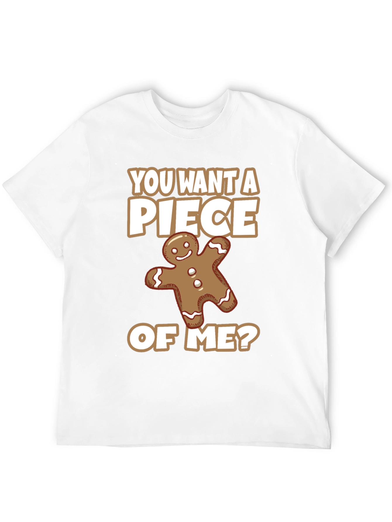 Black Funny Gingerbread Man 'Piece of Me' Graphic Tee view 12