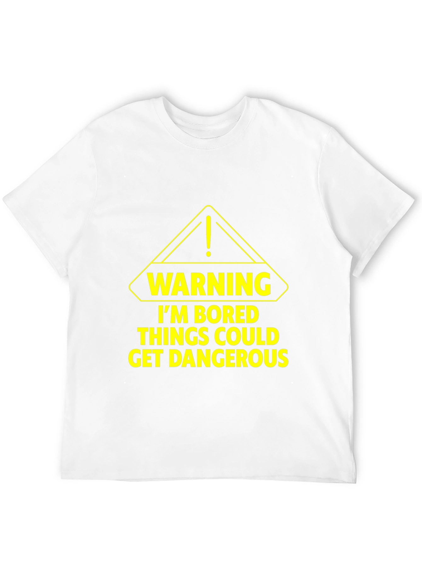 Black Warning: I'm Bored T-Shirt - Black Graphic Tee view 12