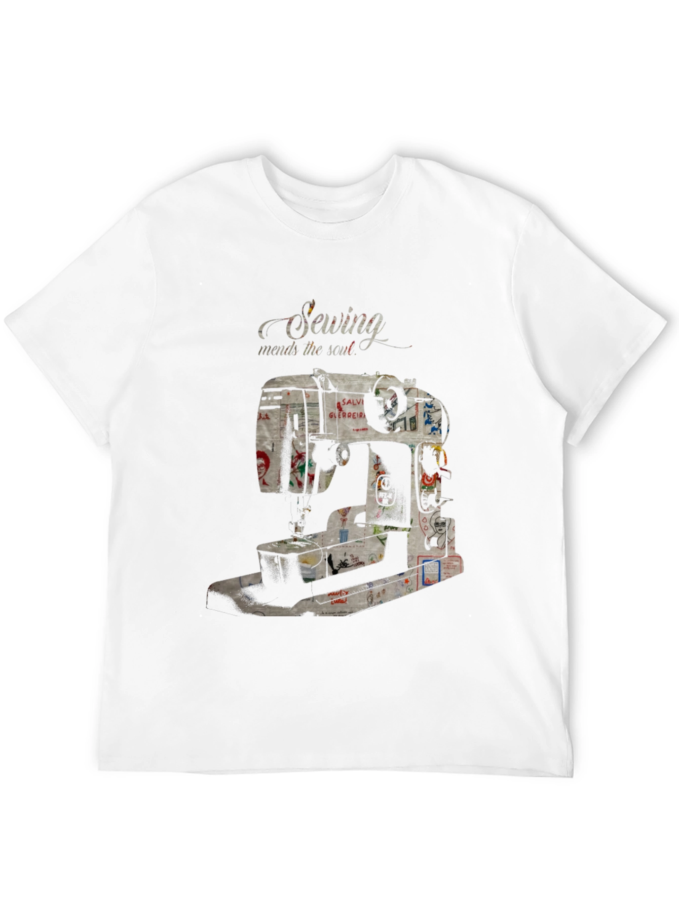 Black Sewing Mends the Soul Graphic Tee view 12