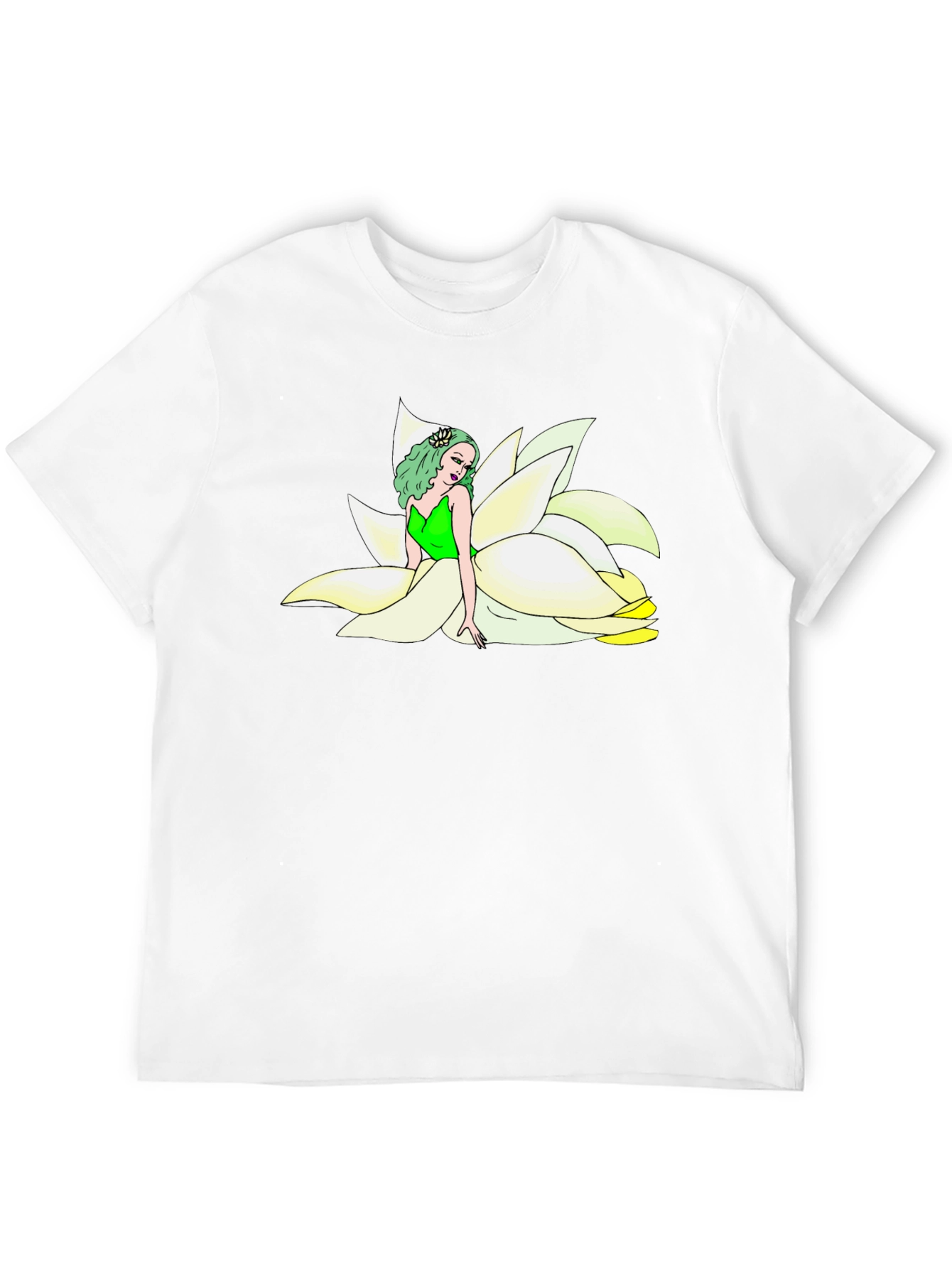 Black Floral Fairy T-Shirt - Unique Graphic Tee view 12