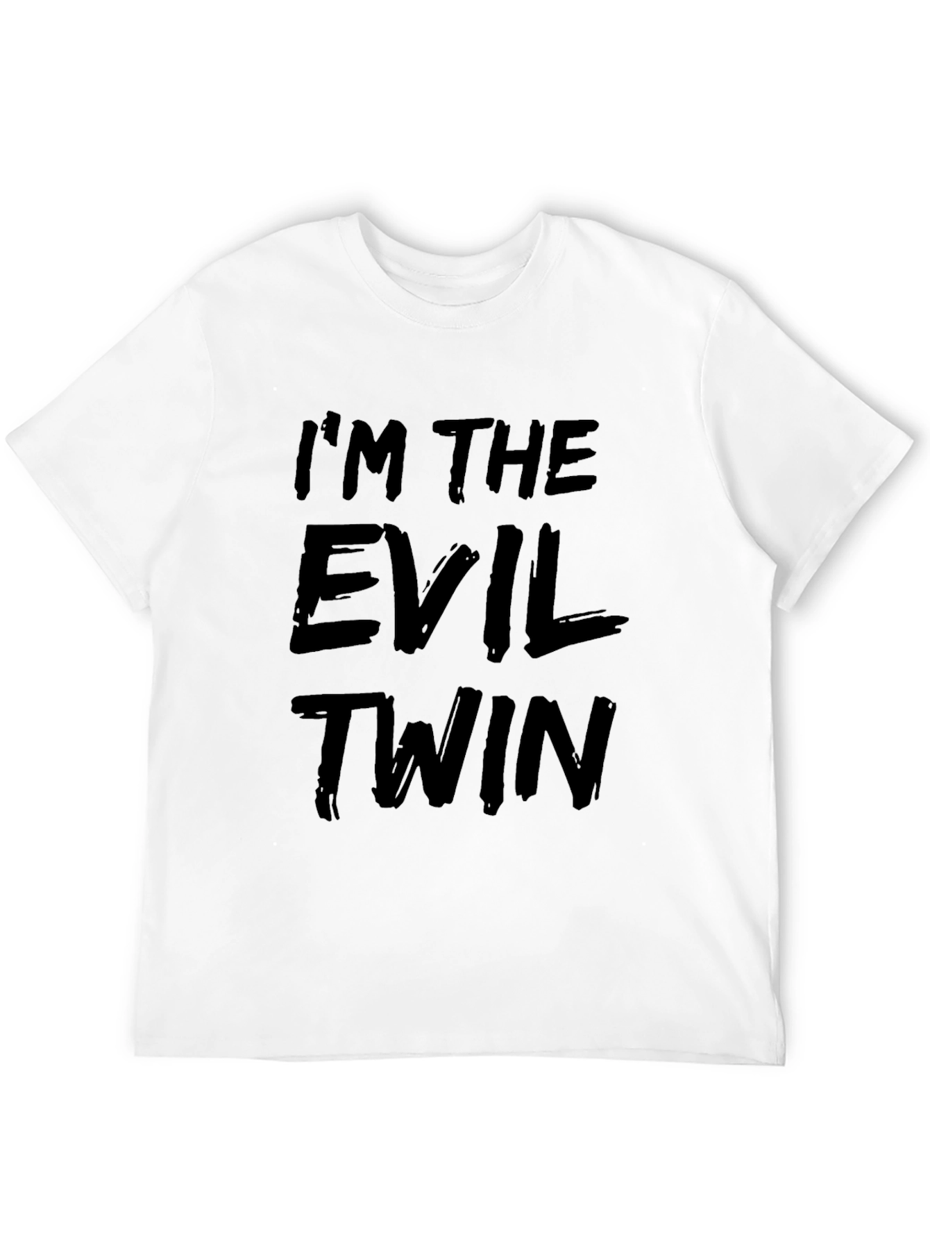Black I'm the Evil Twin Black Graphic Tee view 12