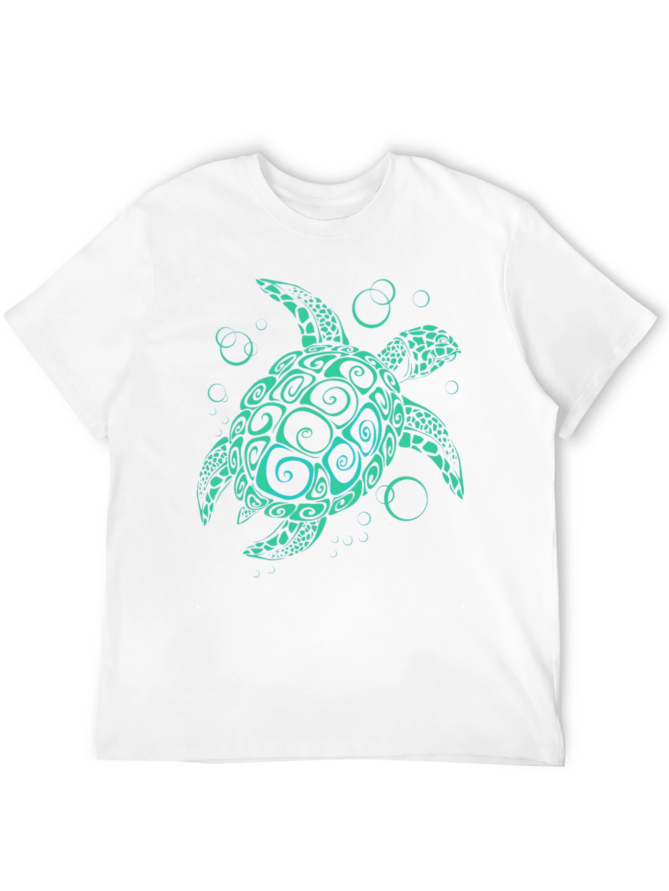 Black Turtle Graphic Tee - Black Cotton T-Shirt view 12