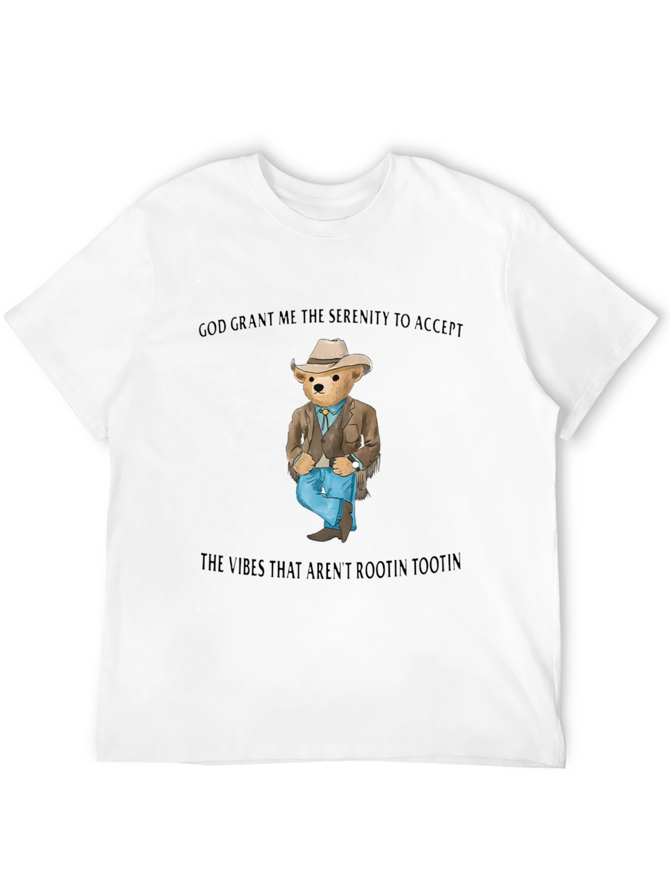 Black Serenity Bear T-Shirt - Cowboy Western view 12