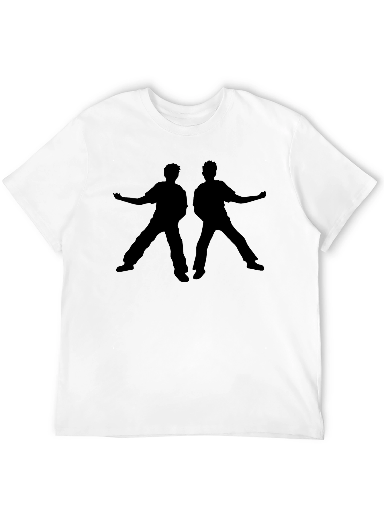 Black Silhouette Duo Black T-Shirt - Unique Graphic Tee view 12
