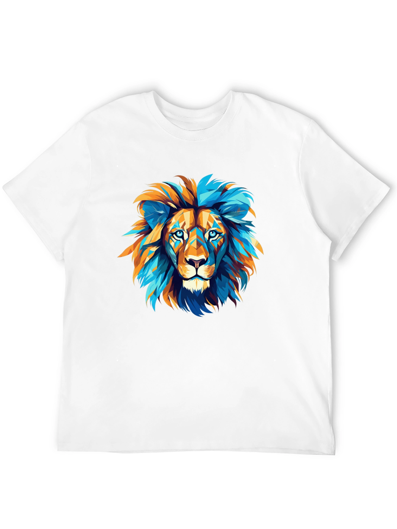 Black Geometric Lion Graphic Tee - Bold Style view 12