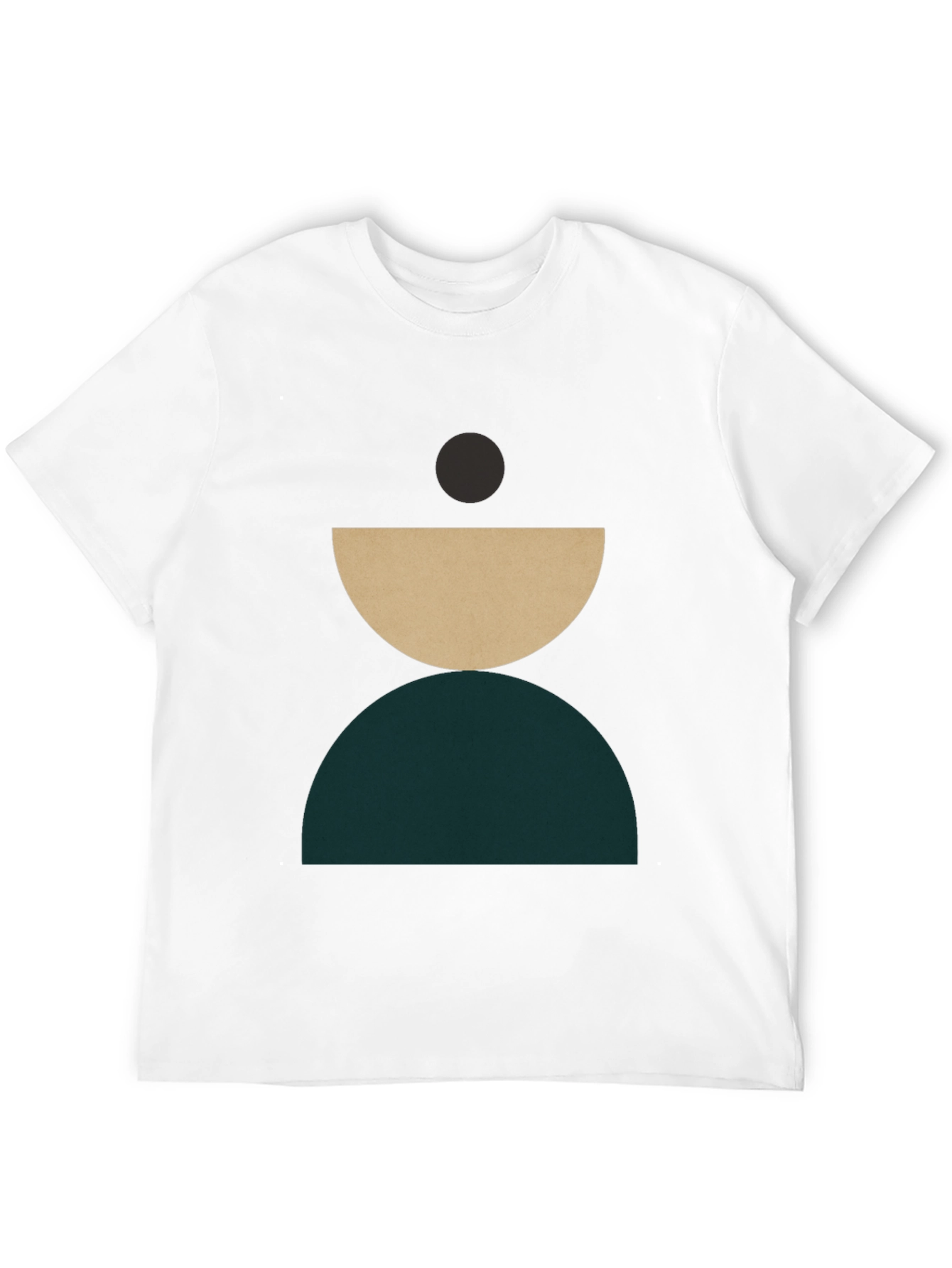 Black Modern Geometric Graphic T-Shirt - Stylish Crew Neck Tee view 12