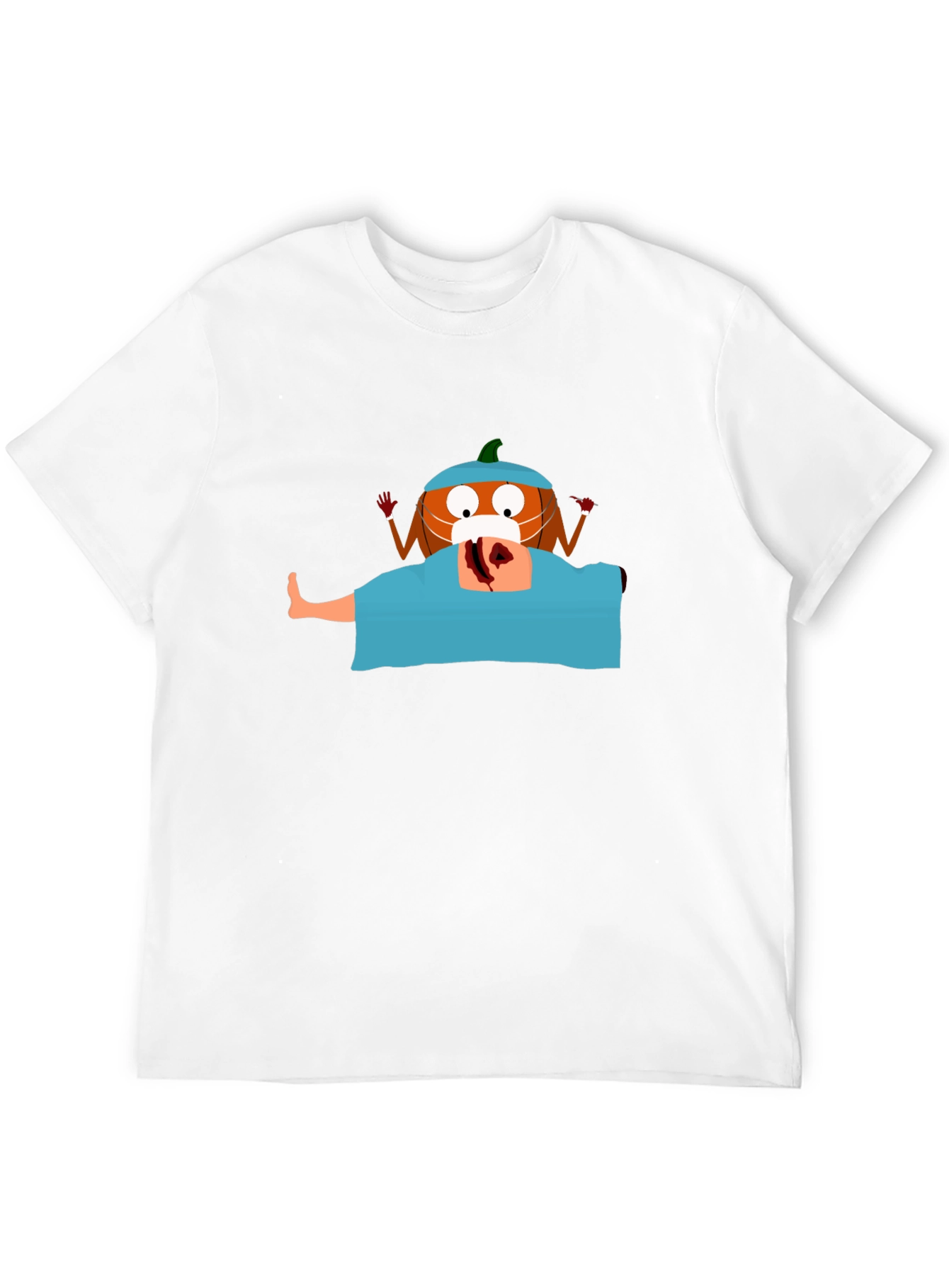 Black Pumpkin Surgeon Graphic Tee - Black Cotton Shirt view 12