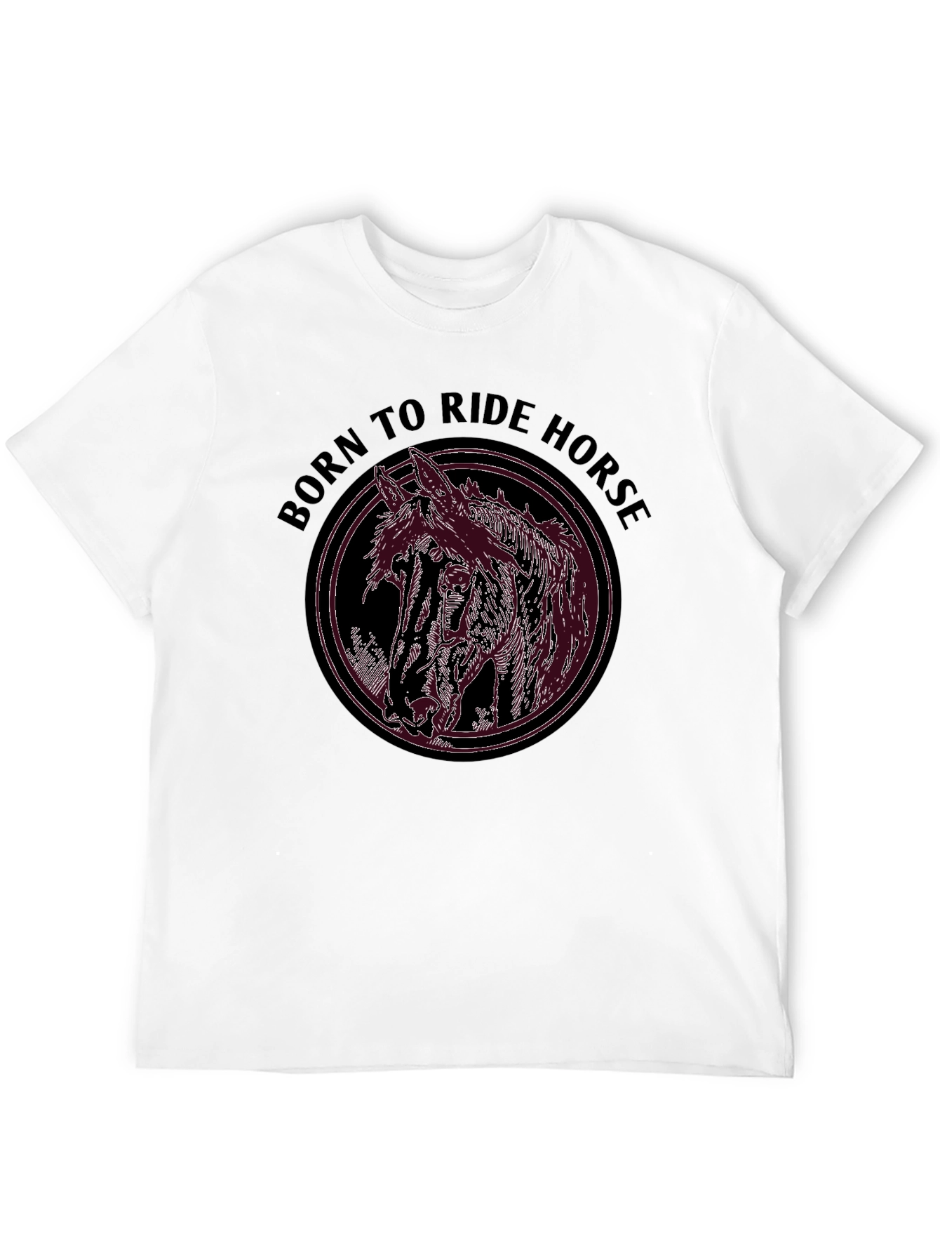 Black Born to Ride Horse Graphic Tee view 12