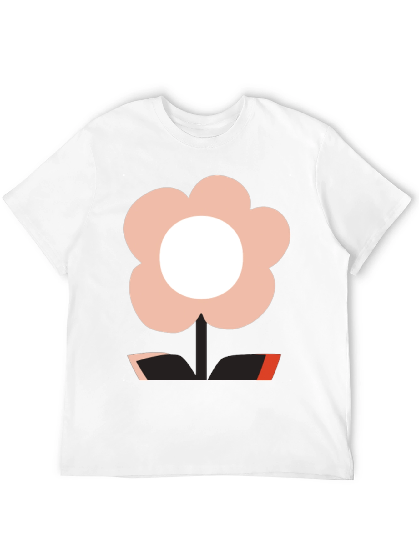 Black Modern Flower Graphic Black T-Shirt view 12