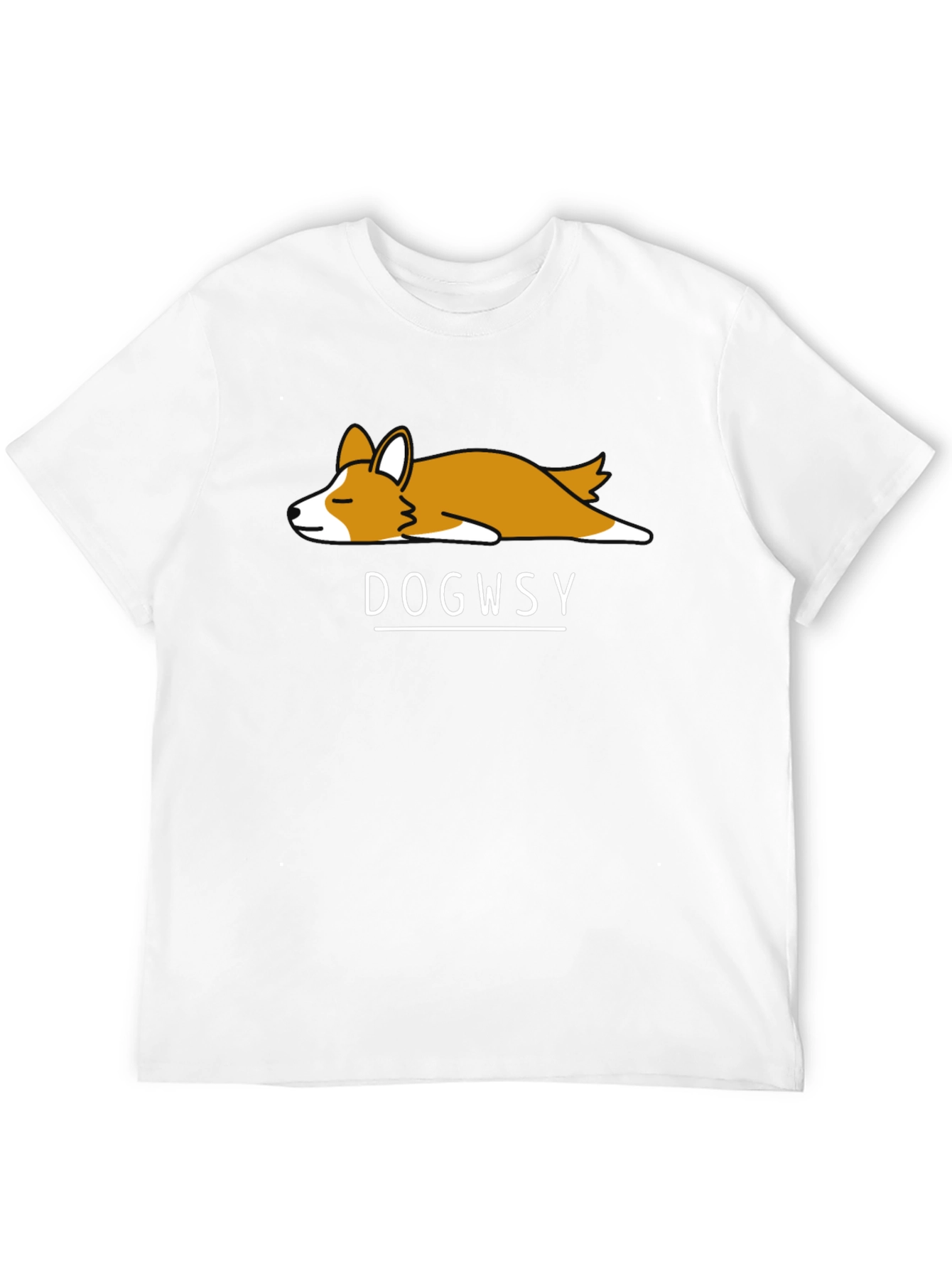 Black Dogwsy Nap Corgi Black T-Shirt view 12