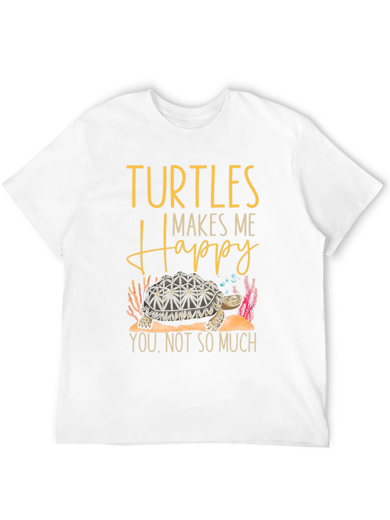 Black Turtles Make Me Happy Graphic T-Shirt view 12