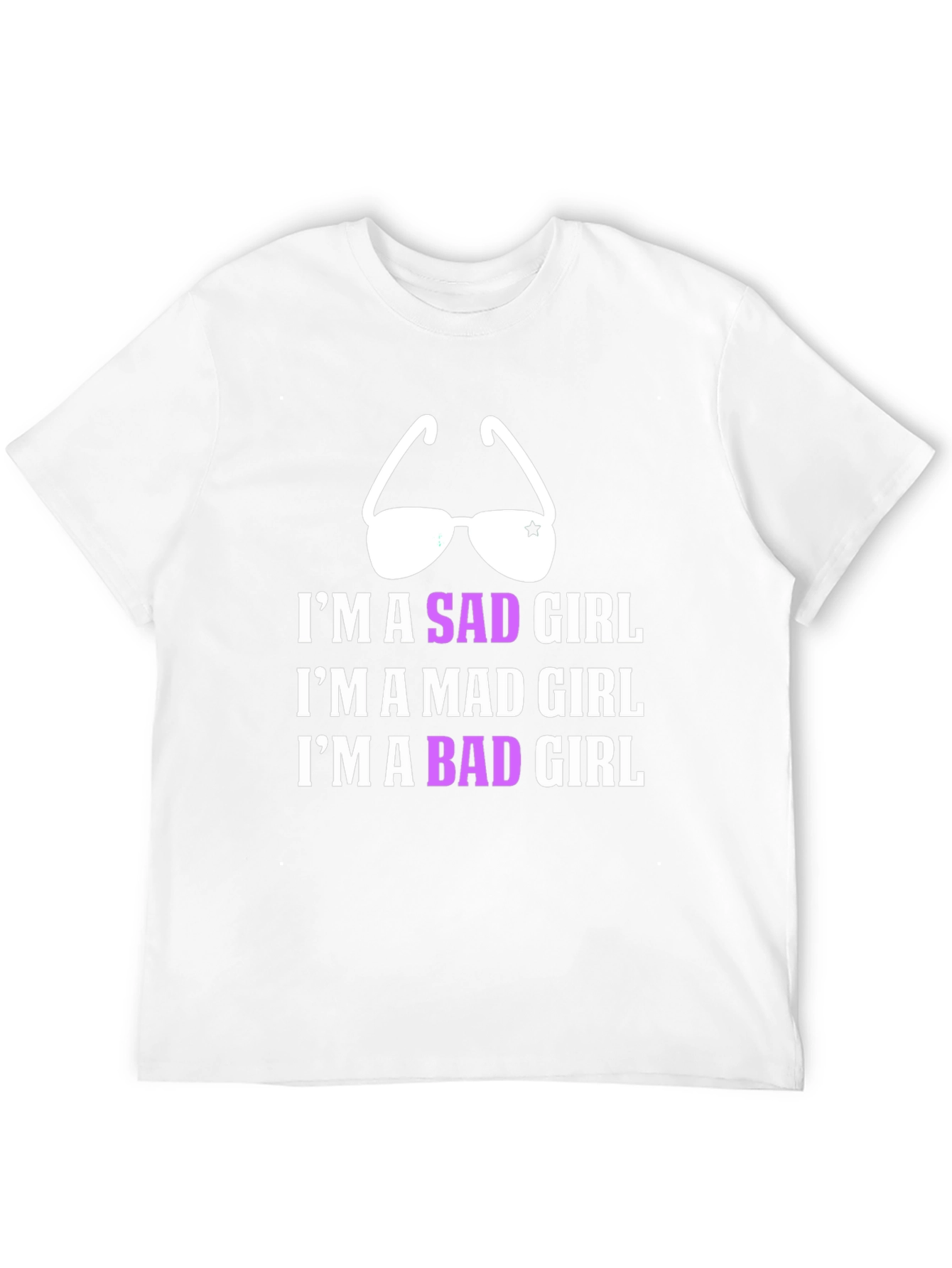 Black I'm A Sad Mad Bad Girl T-Shirt view 12