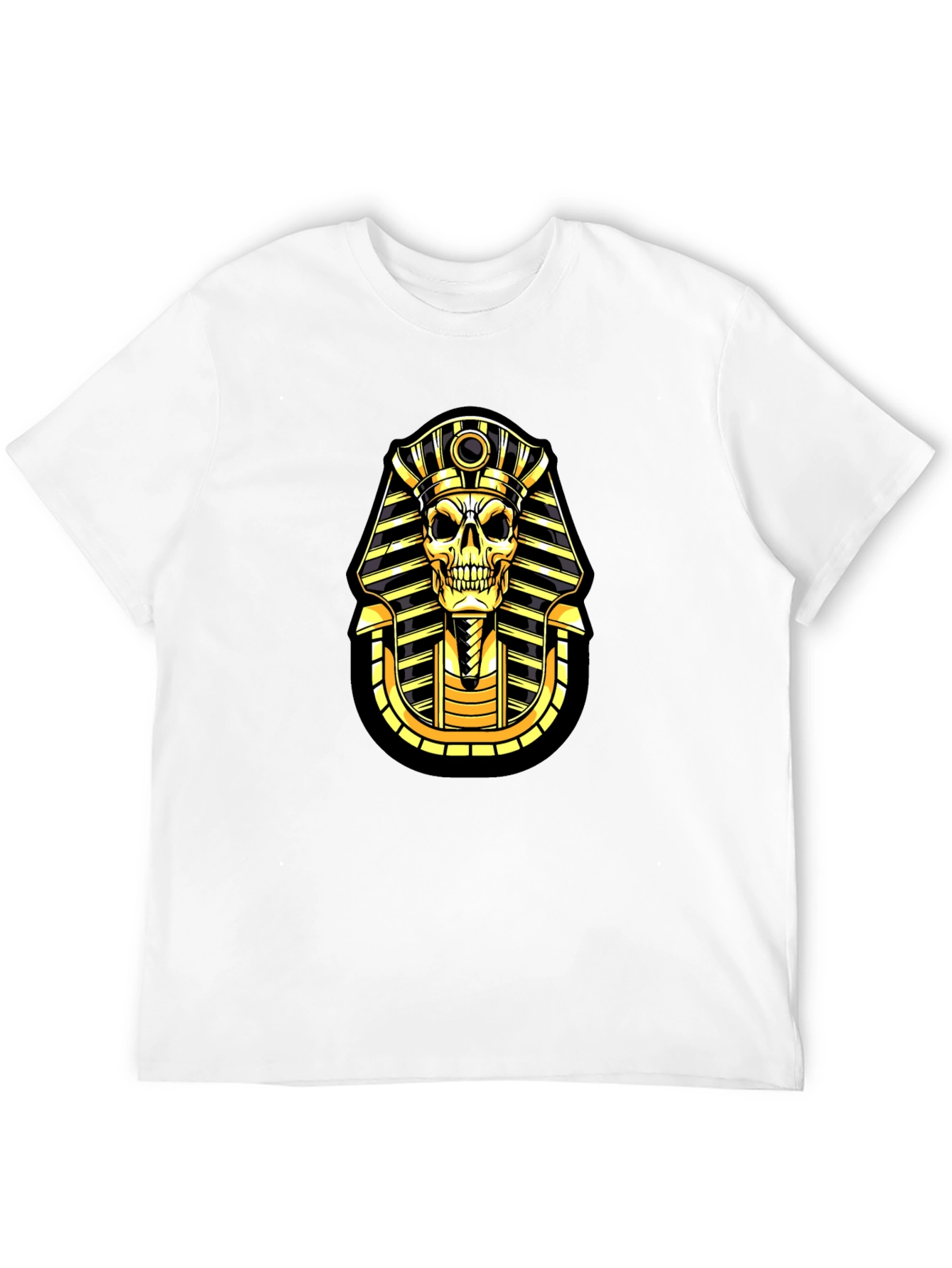 Black Pharaoh Skull Graphic T-Shirt - Black view 12