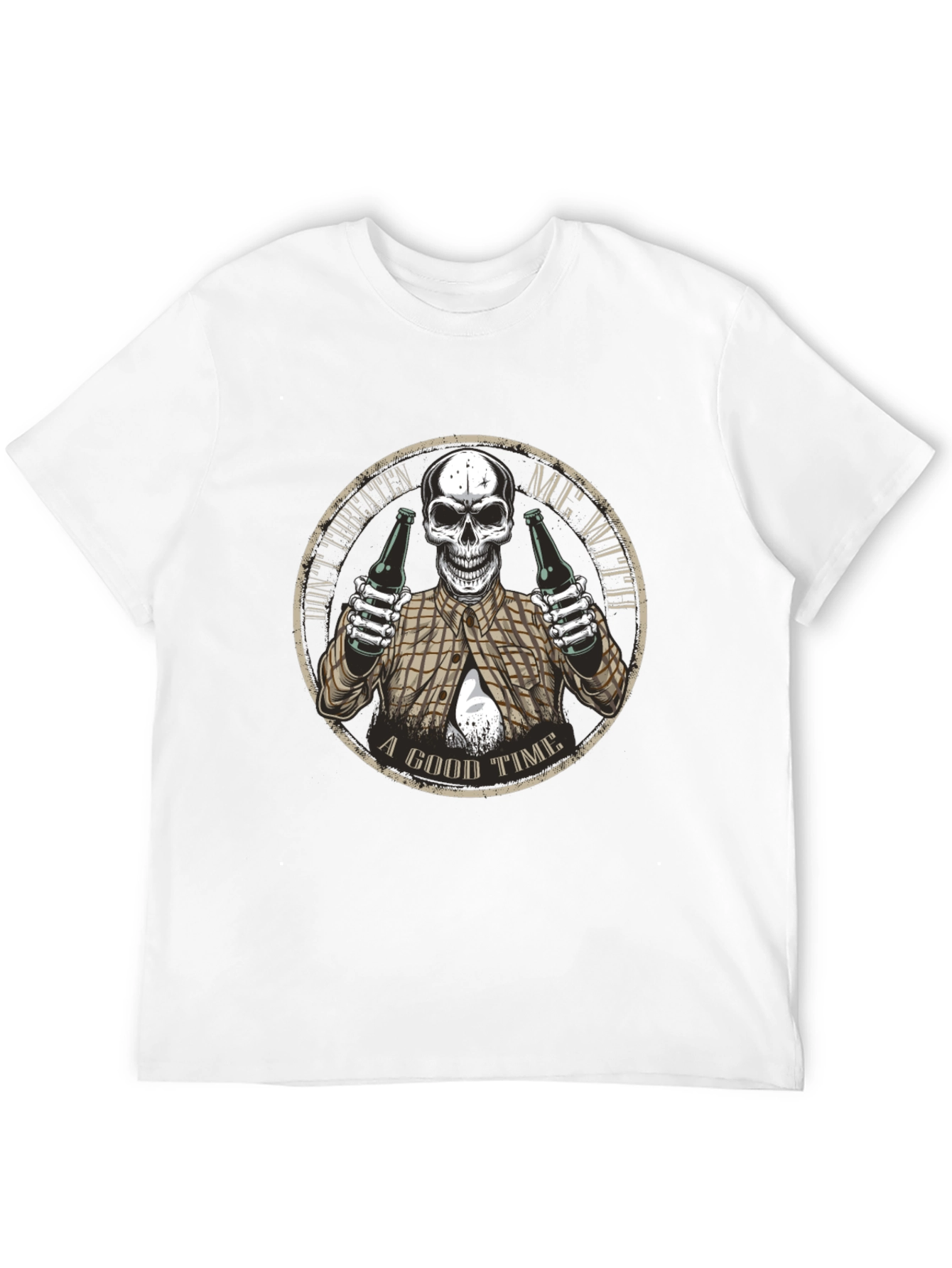 Black Don't Threaten Me Skull Graphic T-Shirt view 12