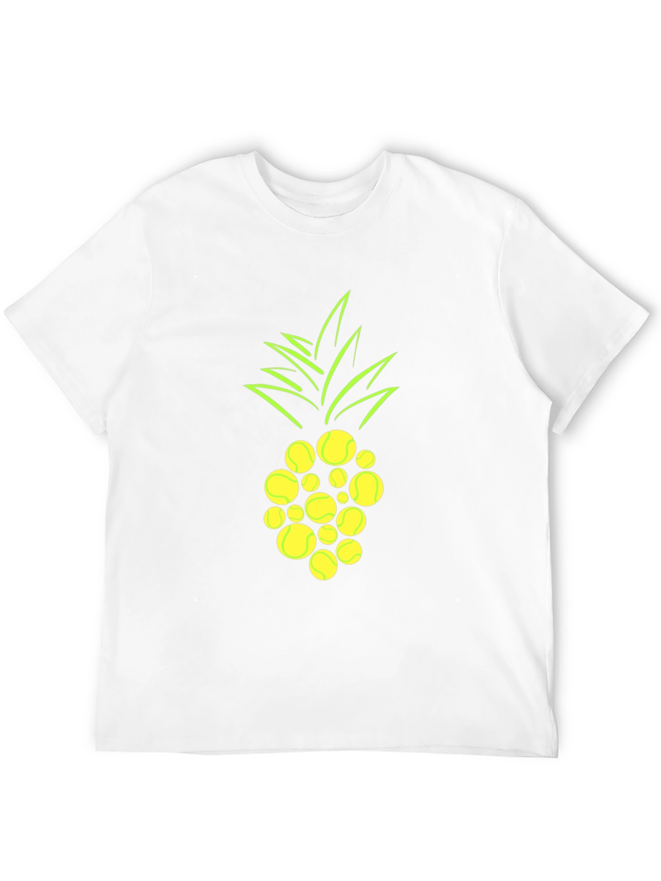 Black Pineapple Tennis Ball Graphic T-Shirt view 12