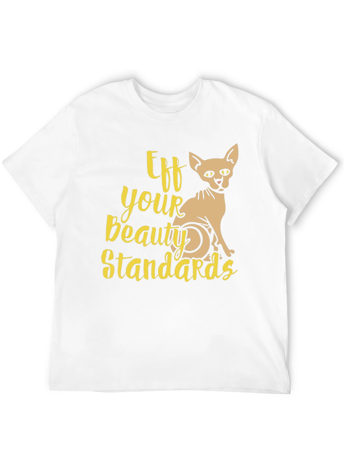 Black Eff Your Beauty Standards Cat Graphic Tee view 12