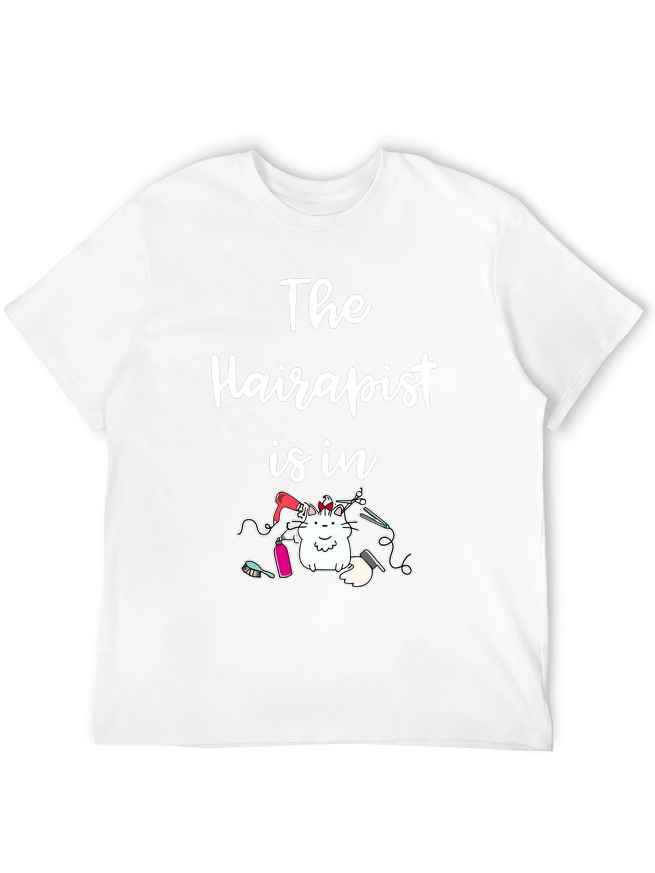 Black The Hairapist is in - Novelty T-Shirt view 12