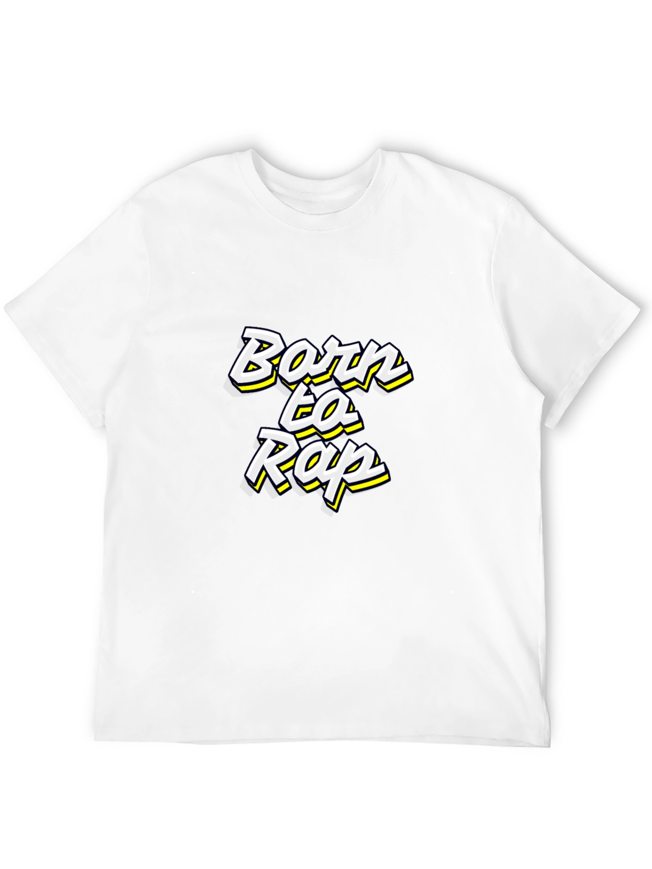 Black Born to Rap Black T-Shirt view 12