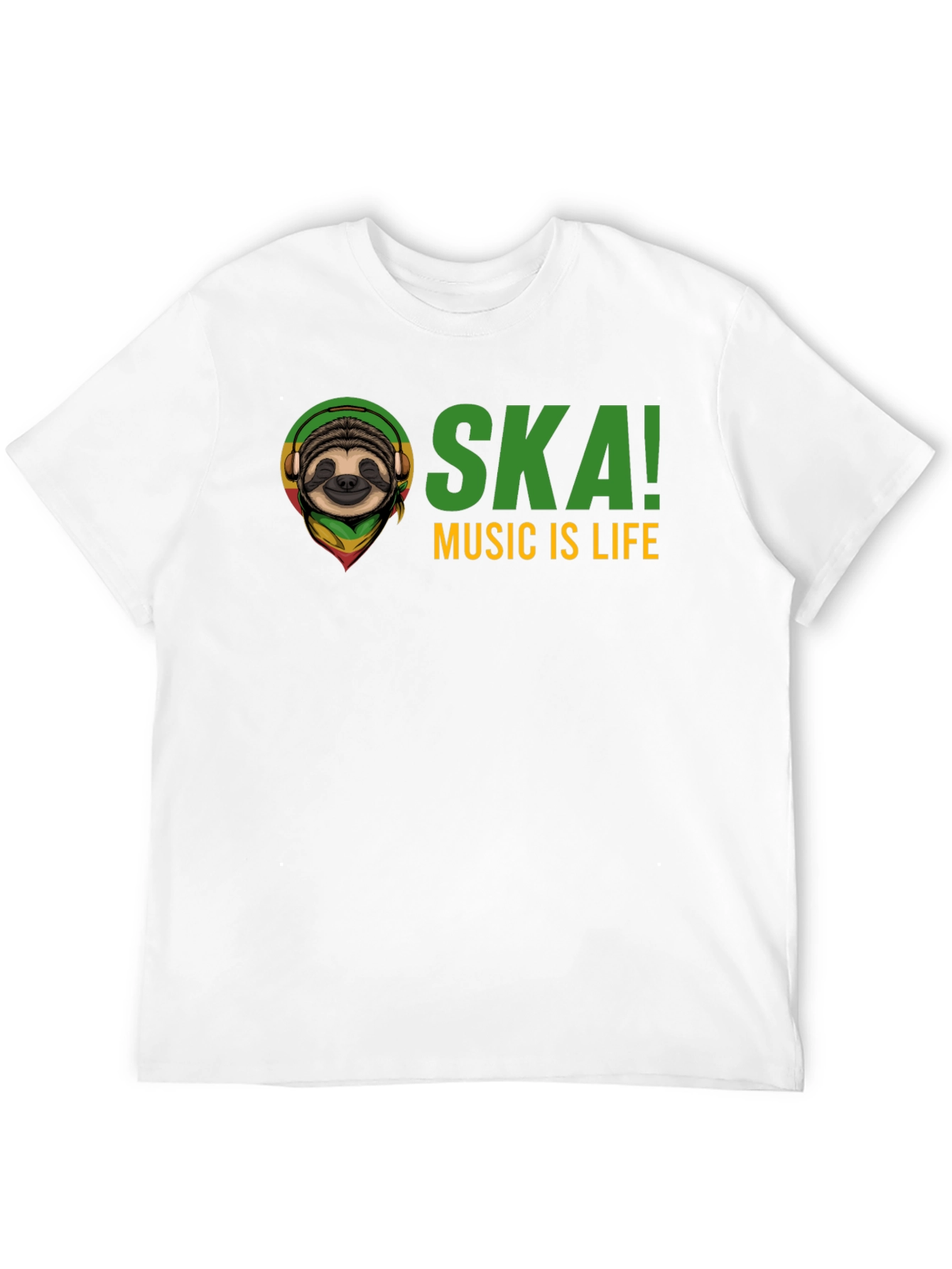 Black Ska Music is Life Sloth Graphic Tee - Black view 12