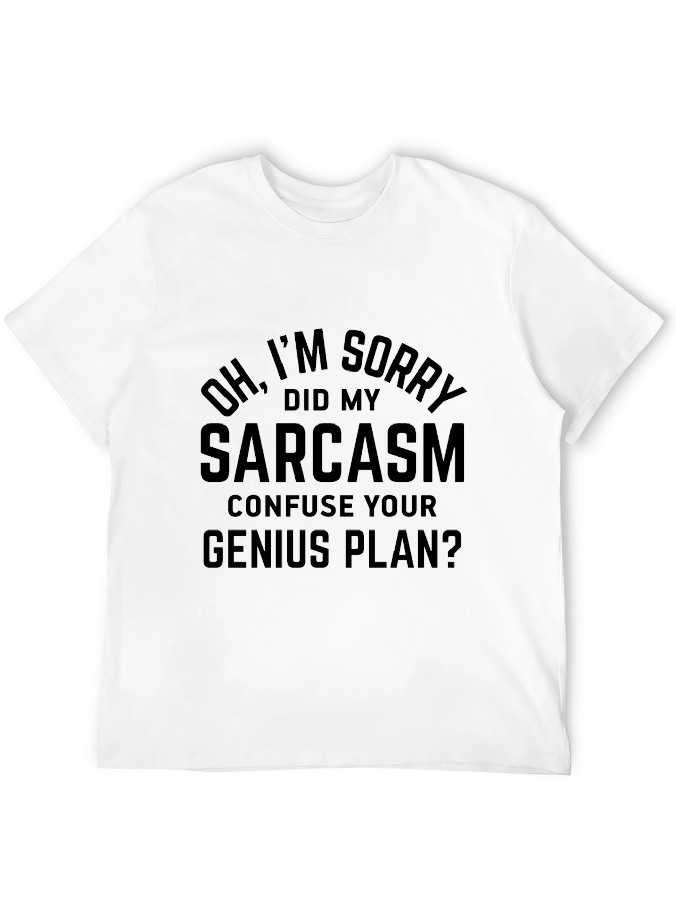 Black Sarcasm Genius Plan Graphic Tee - Black T-Shirt view 12