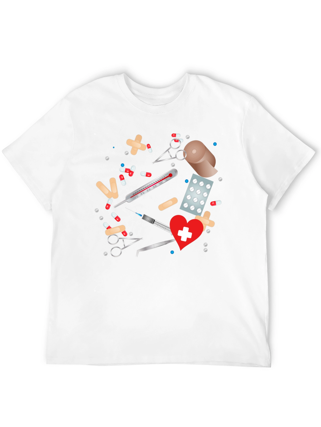 Black Medical Theme Graphic Tee view 12