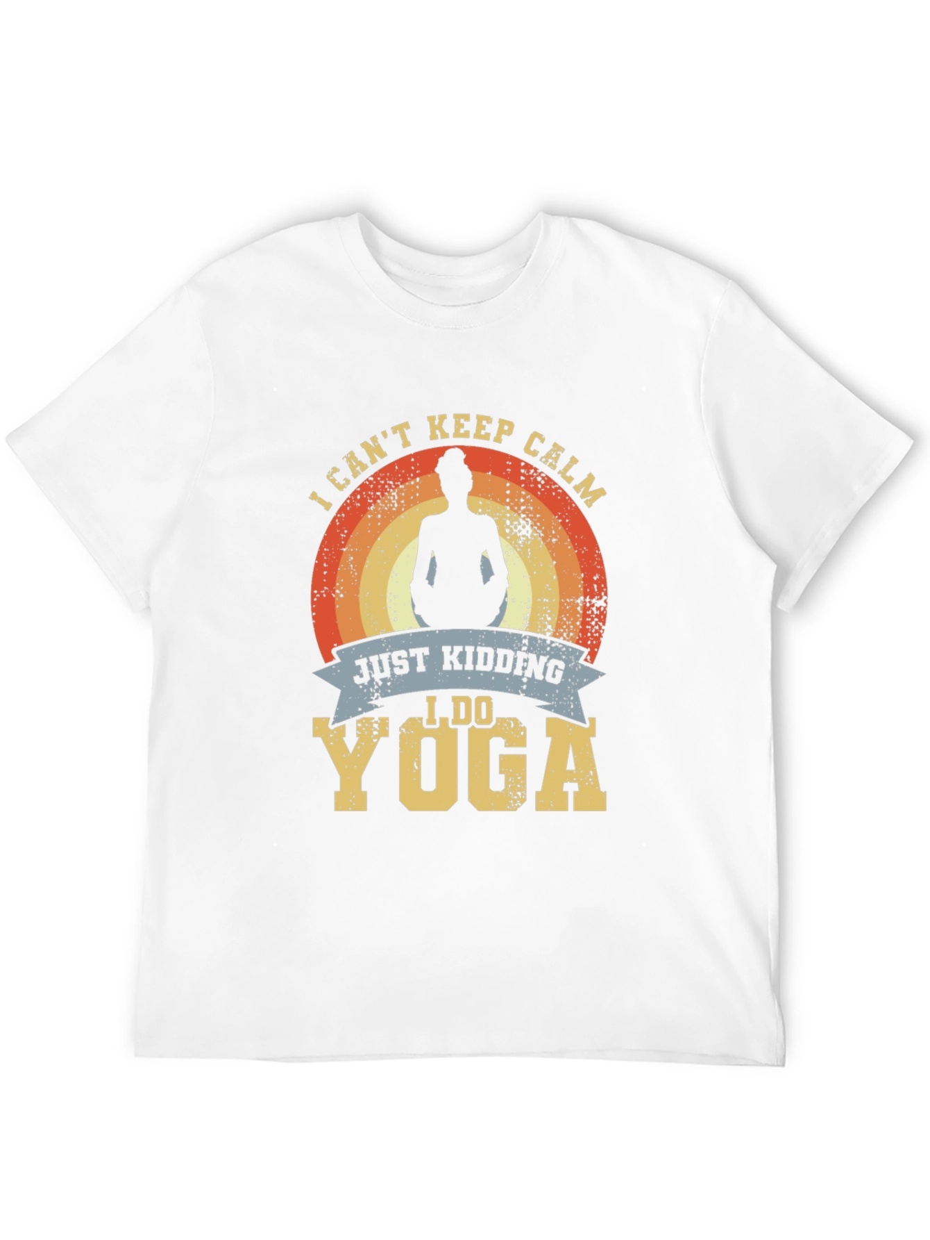 Black Funny Yoga T-Shirt - I Can't Keep Calm view 12