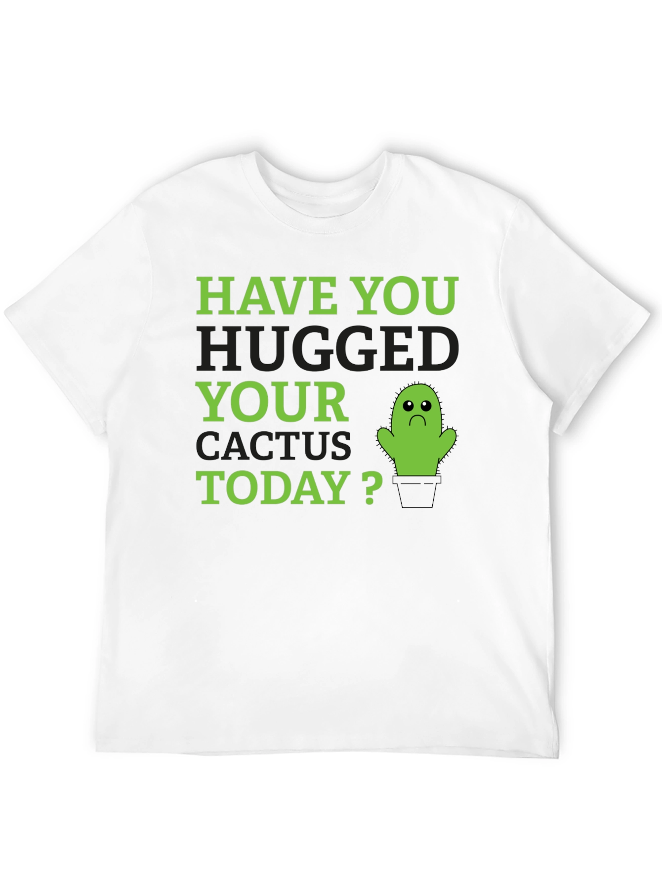 Hug Your Cactus Funny Graphic T-Shirt - 12