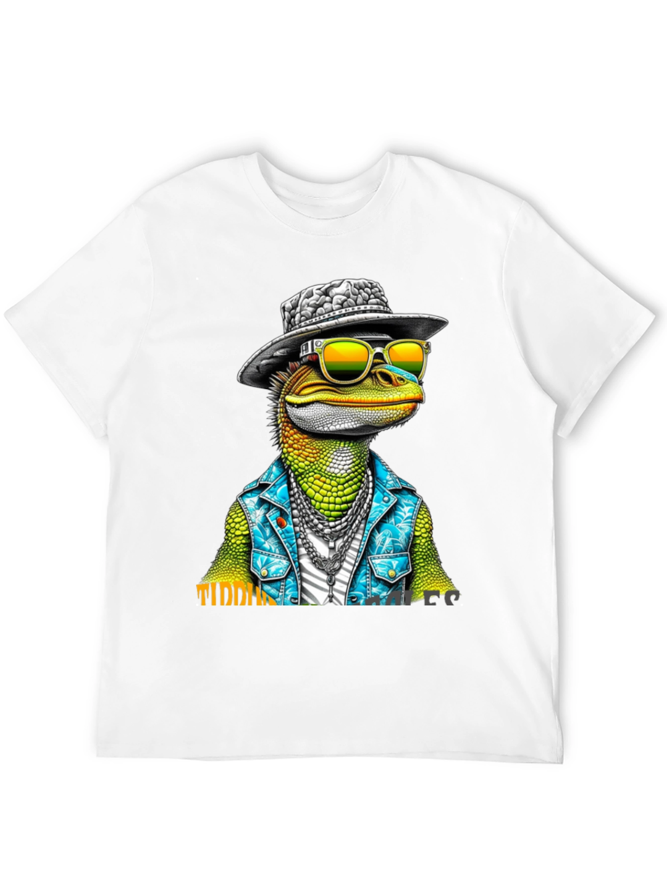 Black Cool Lizard Graphic T-Shirt view 12