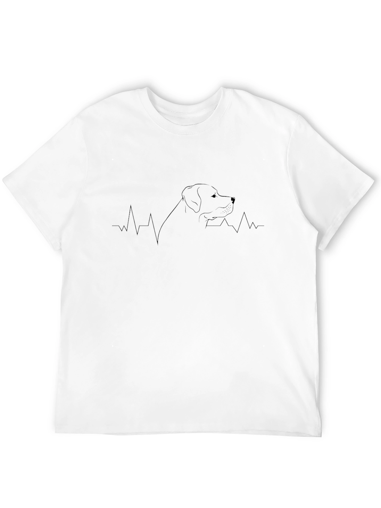 Black Dog Heartbeat T-Shirt - Black Crew Neck view 12