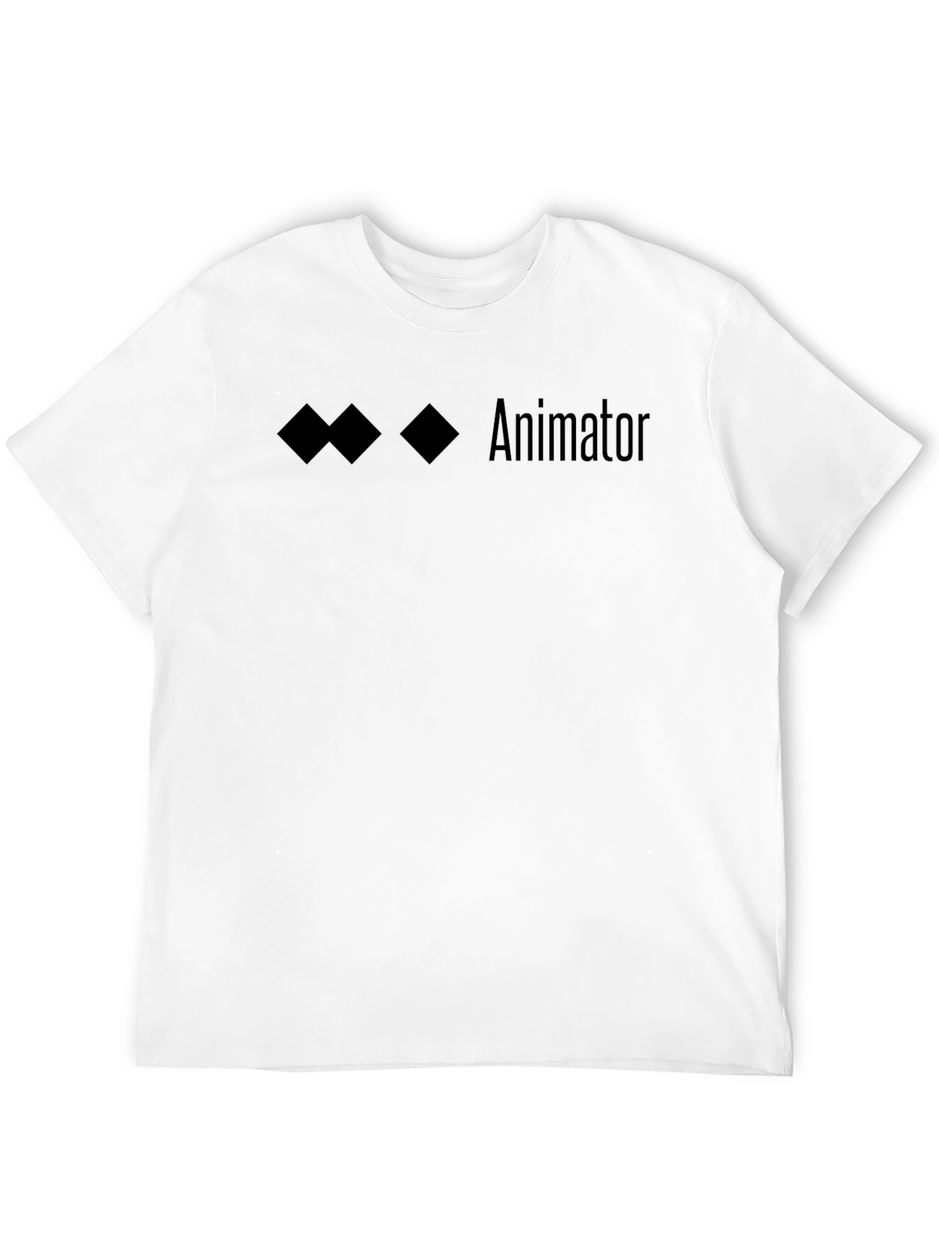 Black Animator Graphic Tee - Diamond Design Black T-Shirt view 12
