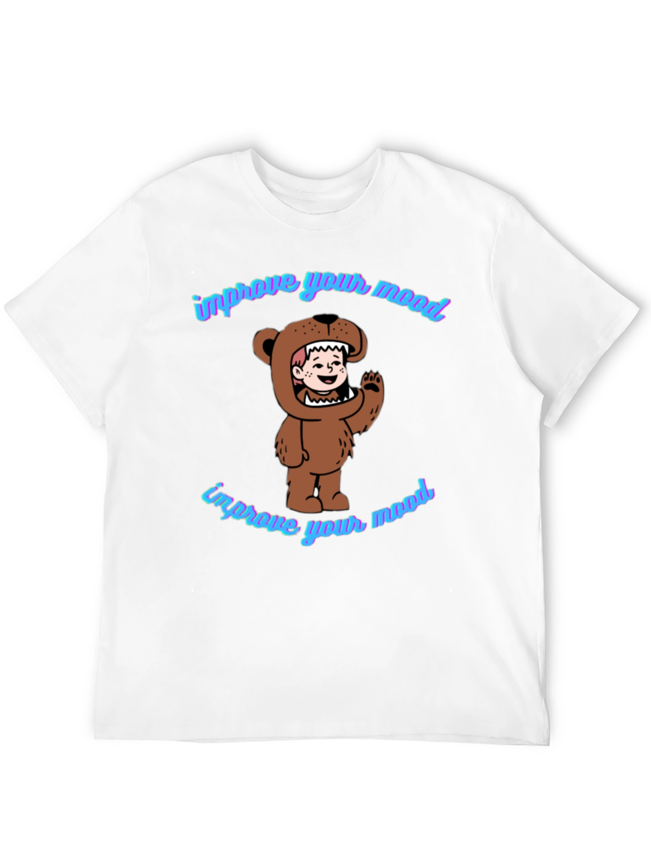 Black Improve Your Mood Bear Costume T-Shirt view 12