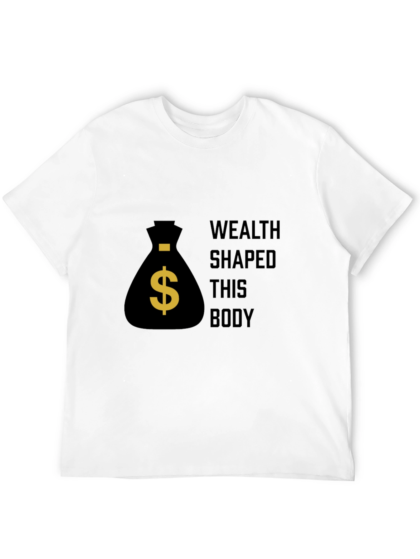 Black Wealth Shaped Body Graphic Tee - Black view 12