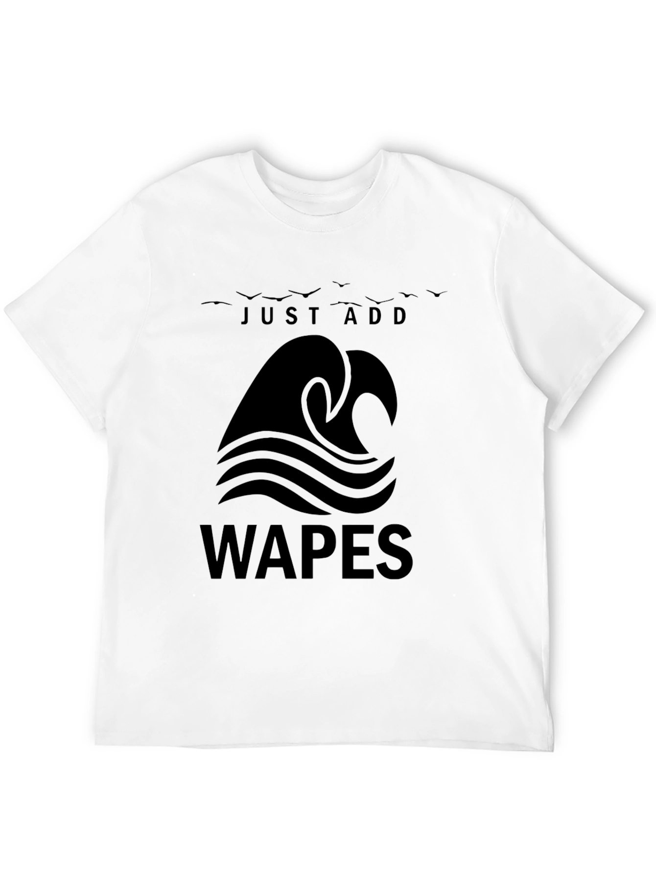 Black Just Add Waves - WAPES Graphic T-Shirt view 12