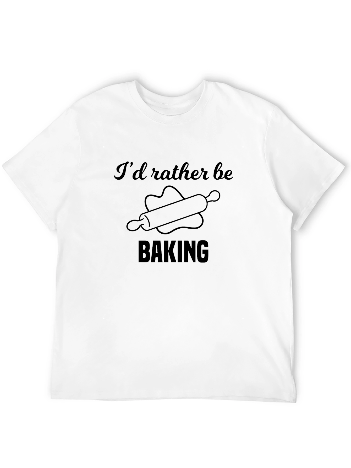Black I'd Rather Be Baking T-Shirt view 12