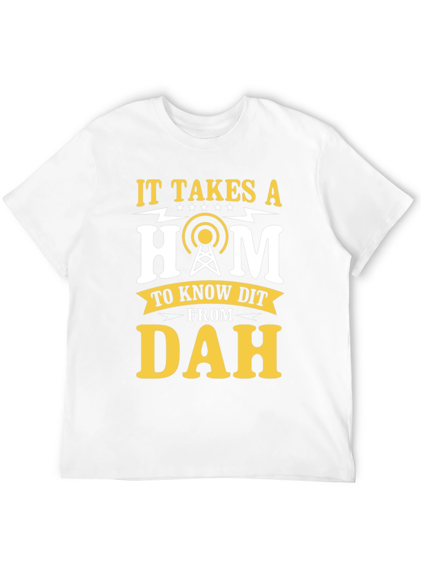 Black Ham Radio Operator T-Shirt: It Takes a Ham to Know Dit From Dah view 12