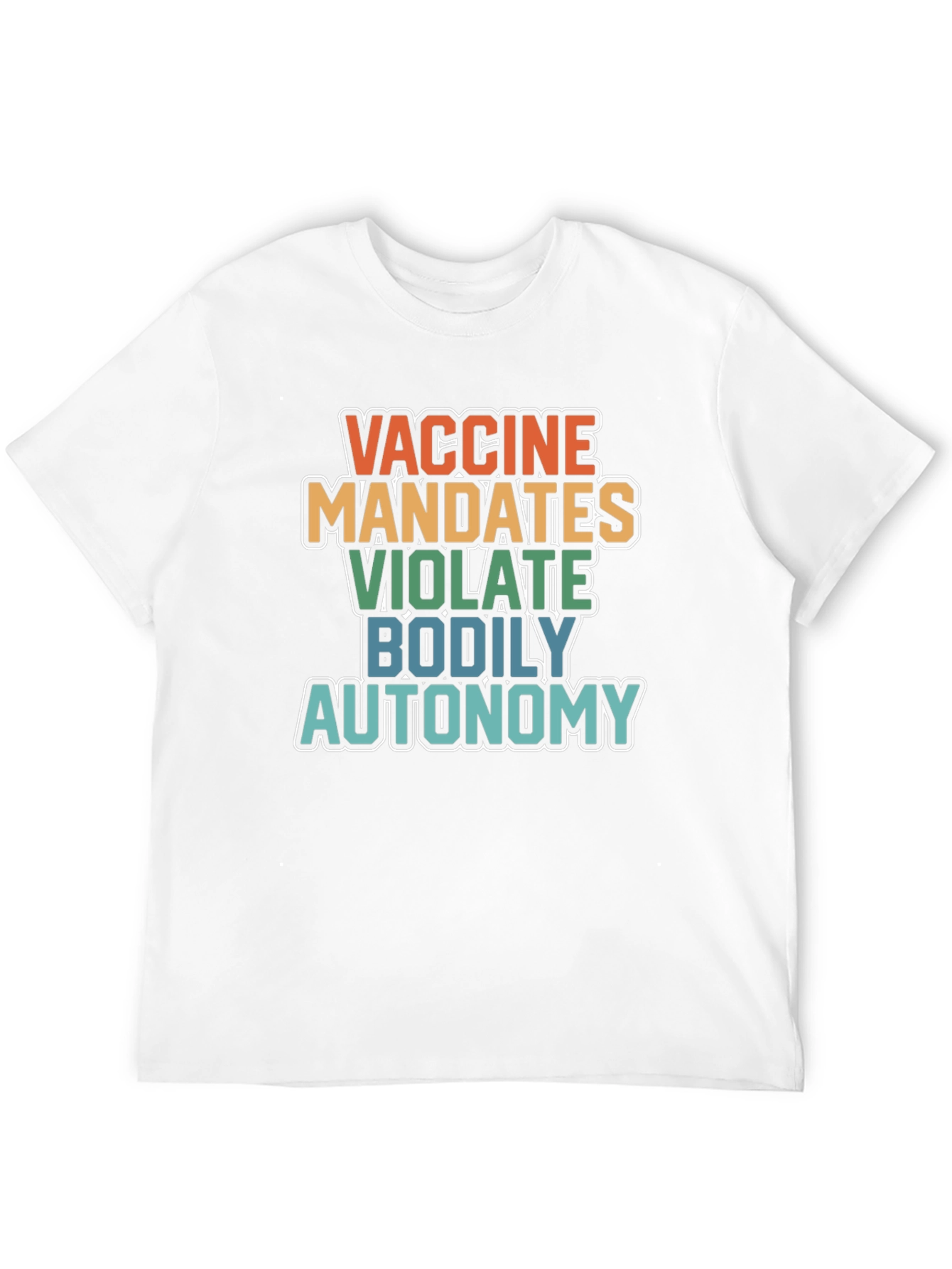 Black Vaccine Mandates Bodily Autonomy Graphic T-Shirt view 12