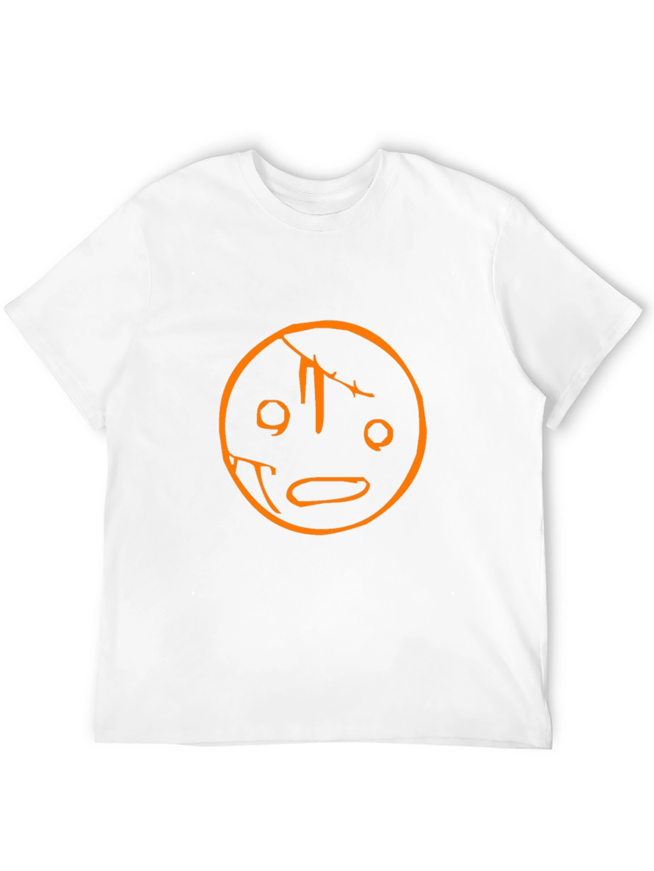 Black Unique Graphic Tee - Cracked Smiley Face view 12