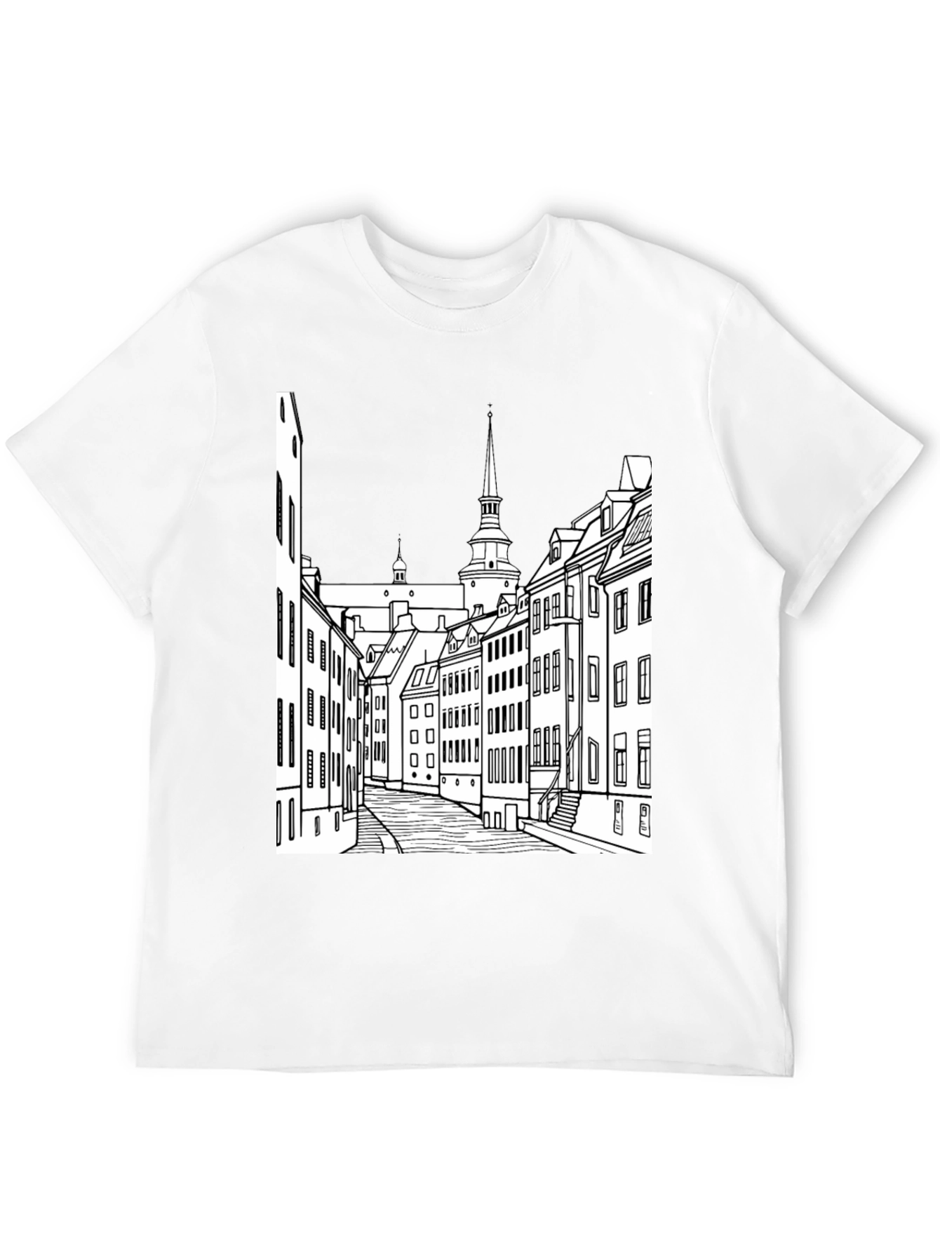 Black Urban Sketch Black Tee view 12