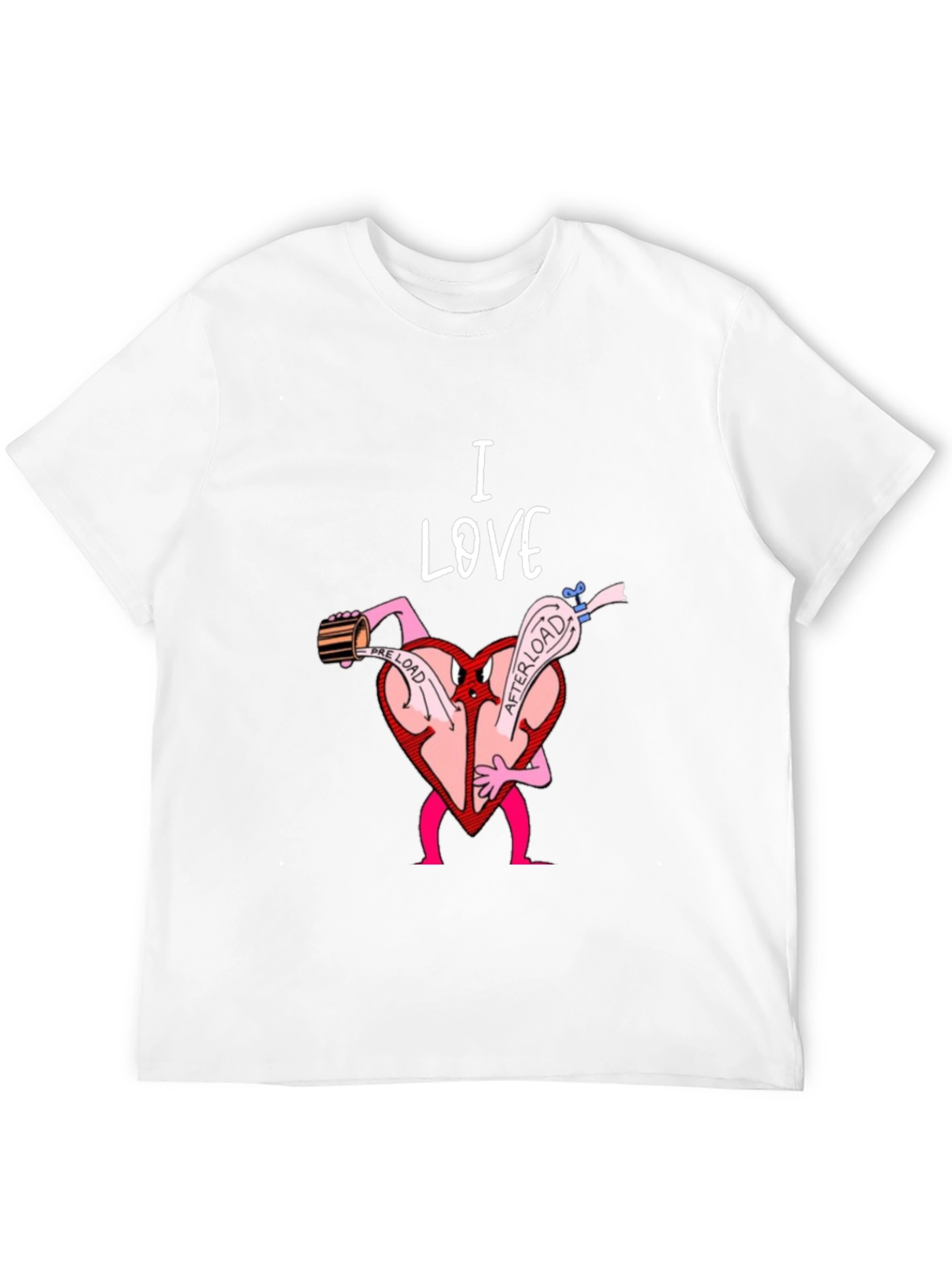 Black I Love Heart Preload T-Shirt view 12