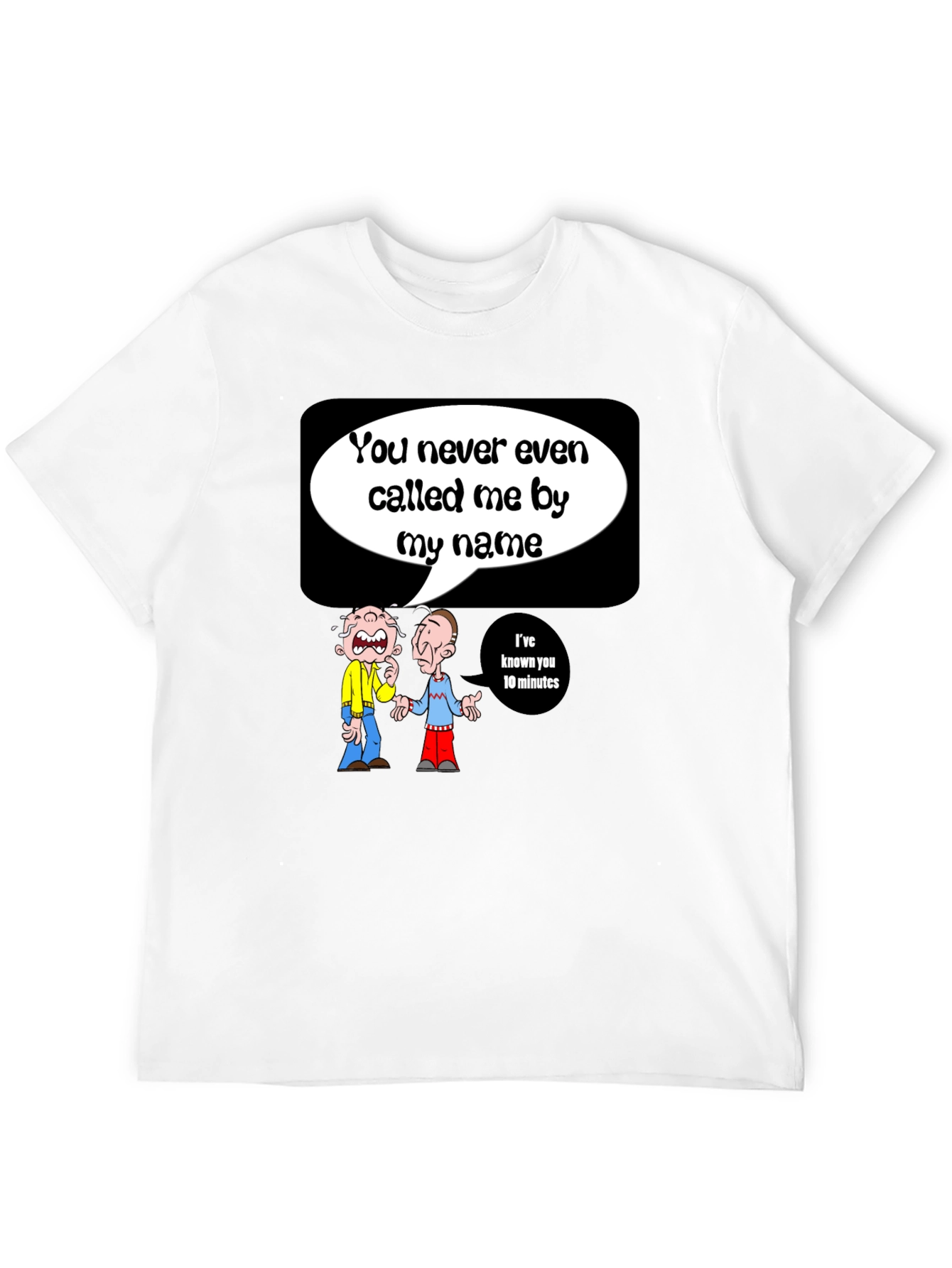 Black Funny Cartoon Graphic T-Shirt - Name Game view 12